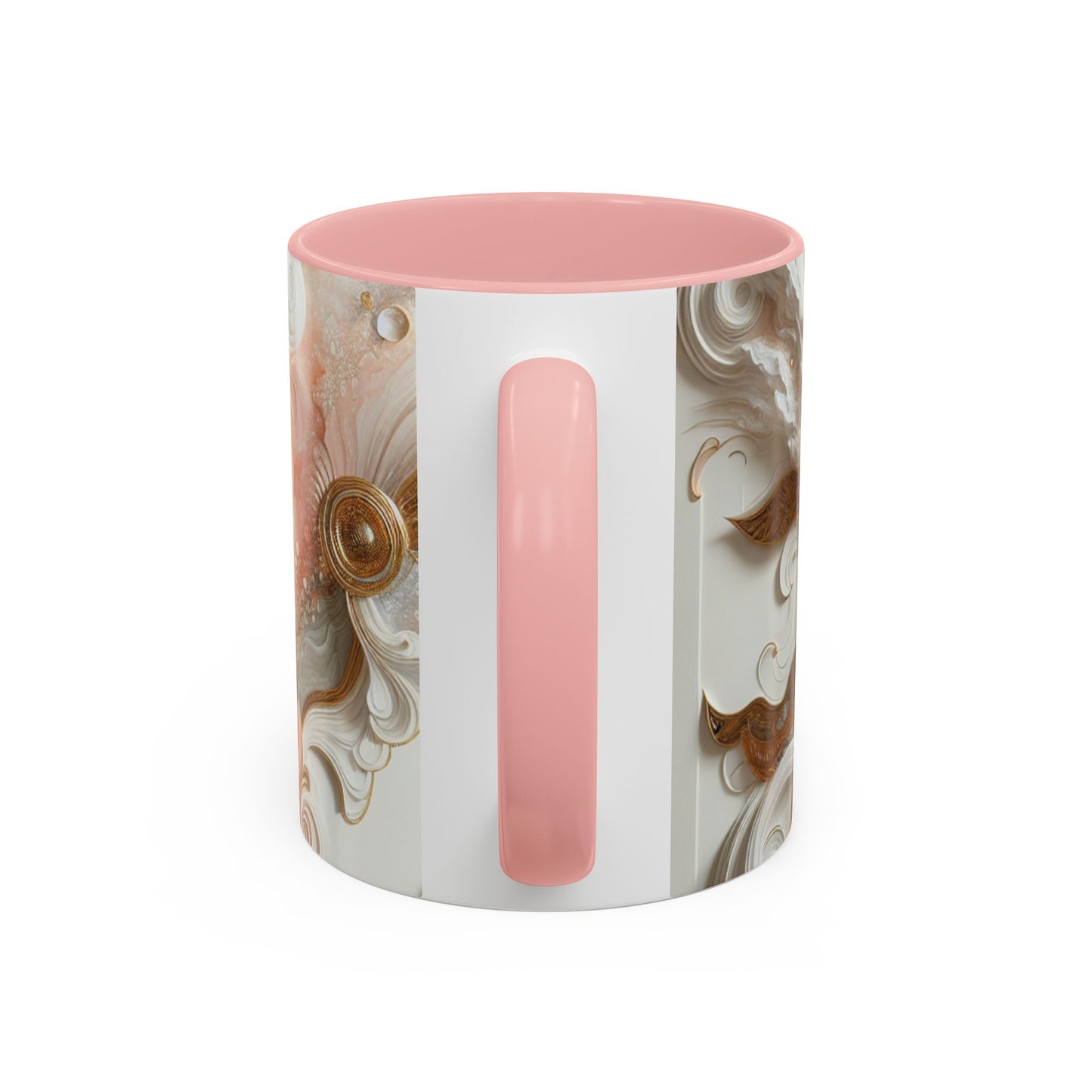 Elegant Swirl Accent Coffee Mug – 11oz & 15oz, Artistic Mug for Coffee Lovers