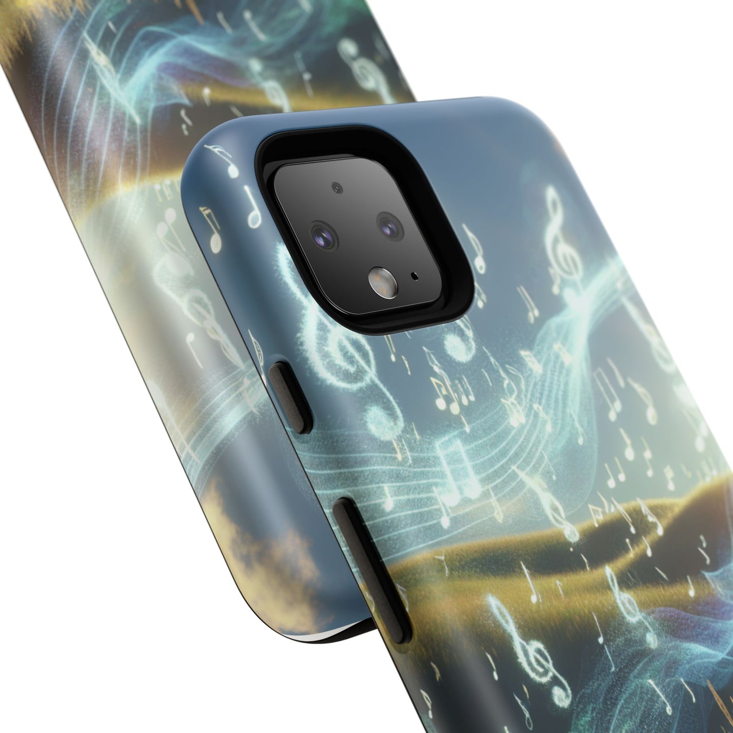 Musical Notes Phone Case - Nature-Inspired Tough Case for Music Lovers