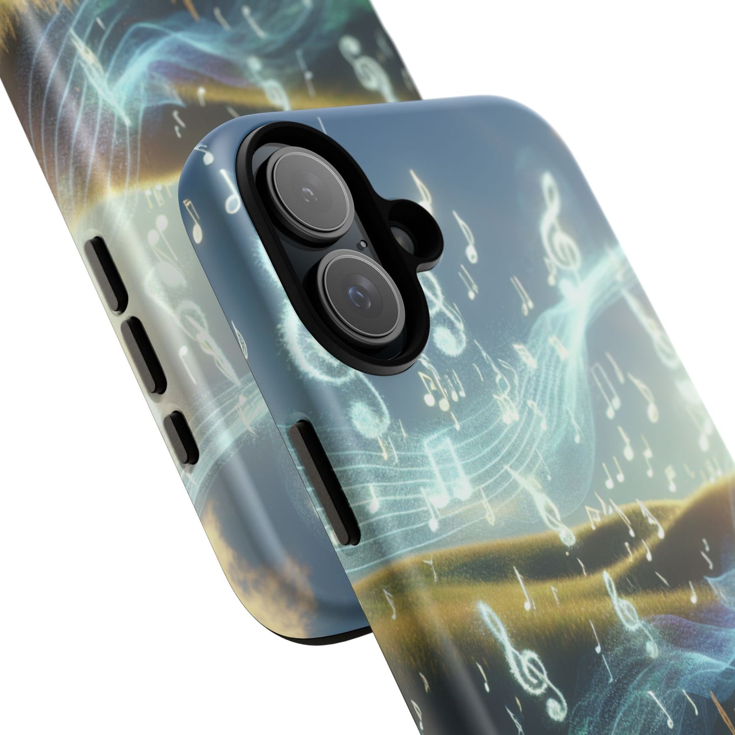 Musical Notes Phone Case - Nature-Inspired Tough Case for Music Lovers