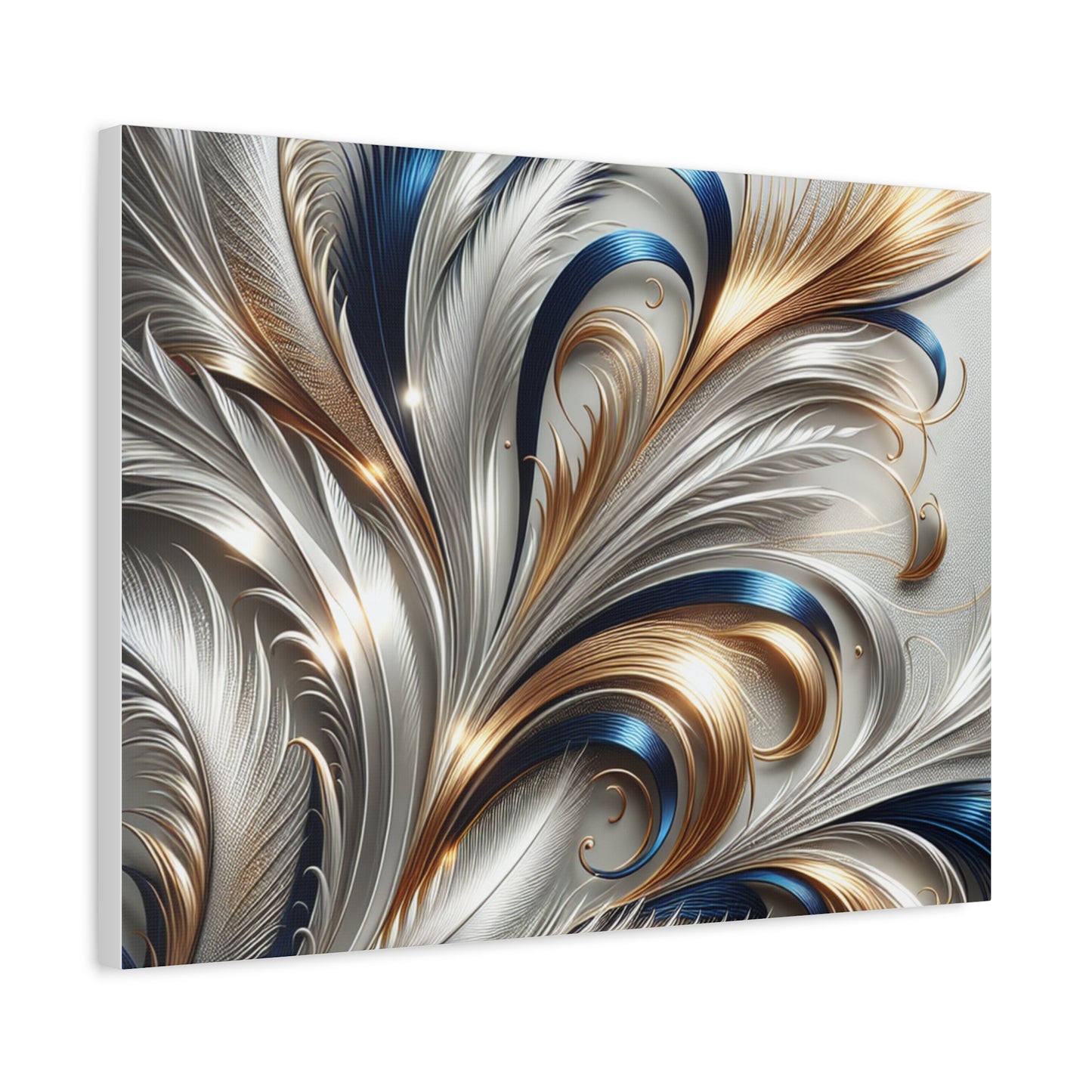 Elegant Abstract Matte Canvas Art - 1.25" Stretched Wall Decor