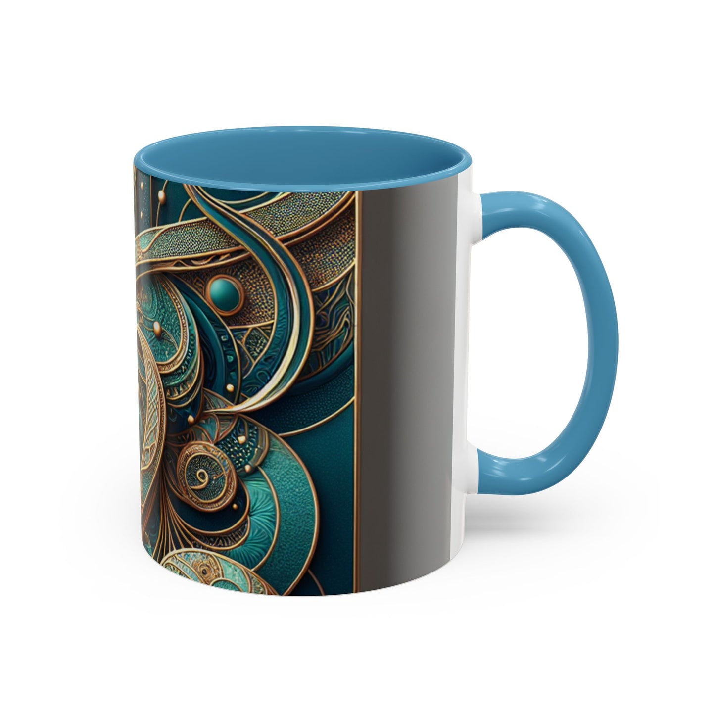 Elegant Swirl Accent Coffee Mug - Artistic Design for Coffee Lovers