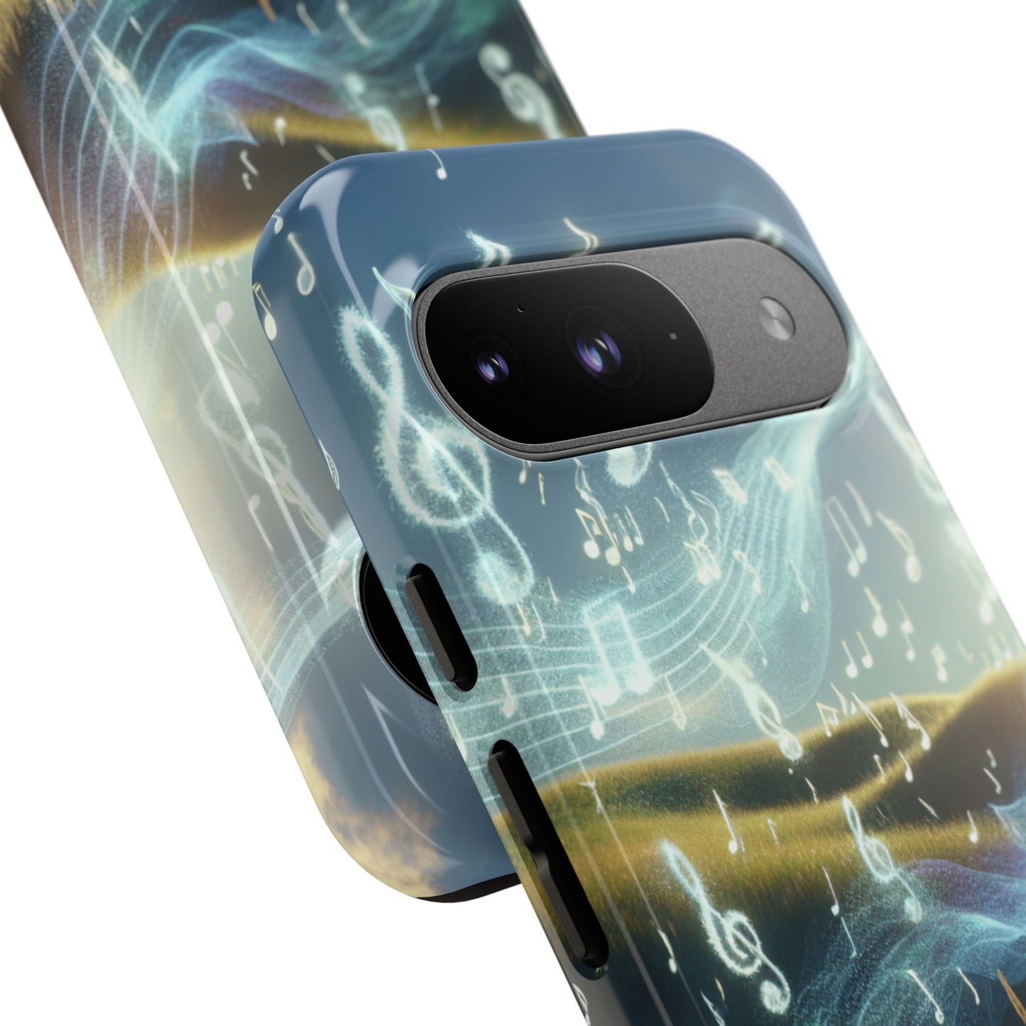 Musical Notes Phone Case - Nature-Inspired Tough Case for Music Lovers