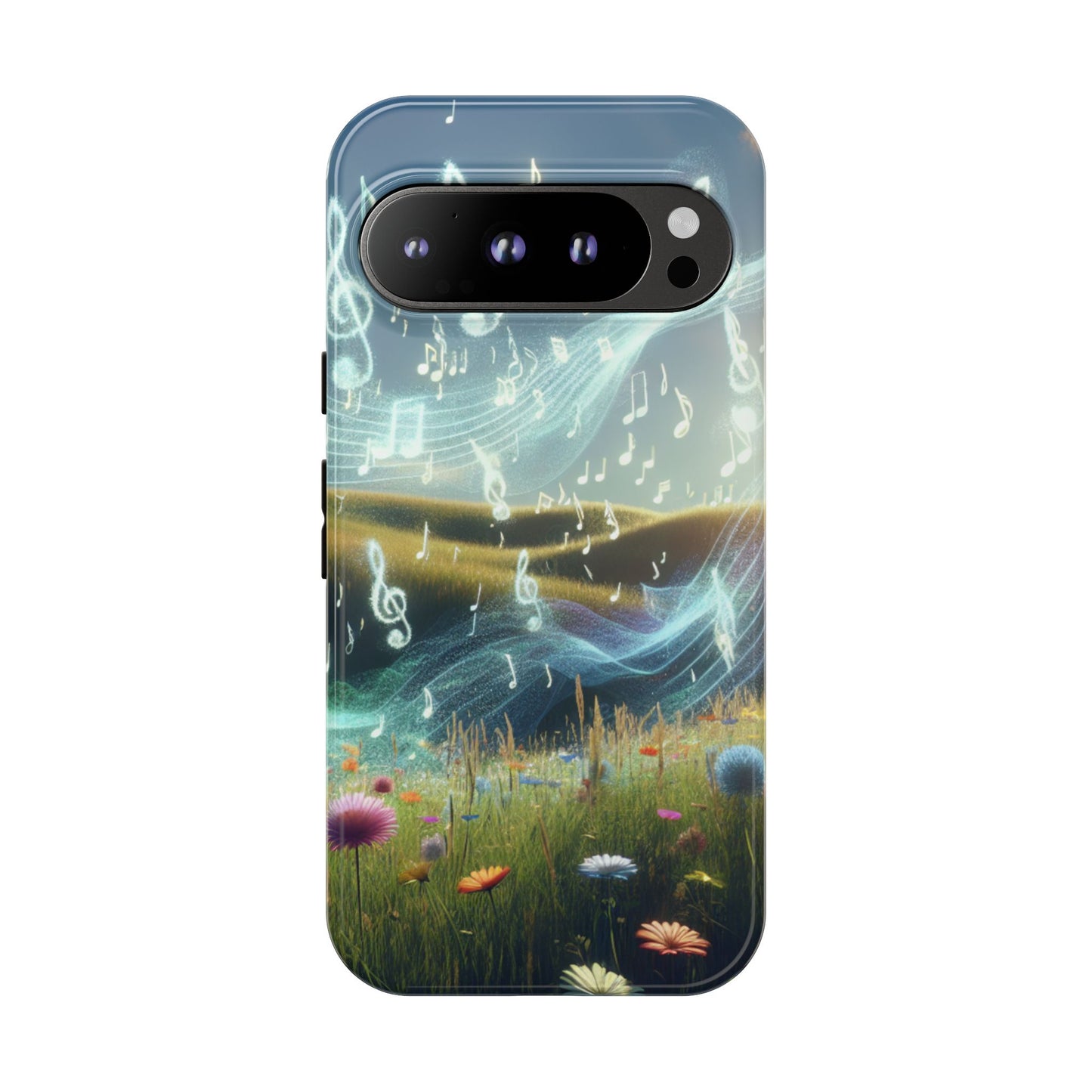Musical Notes Phone Case - Nature-Inspired Tough Case for Music Lovers