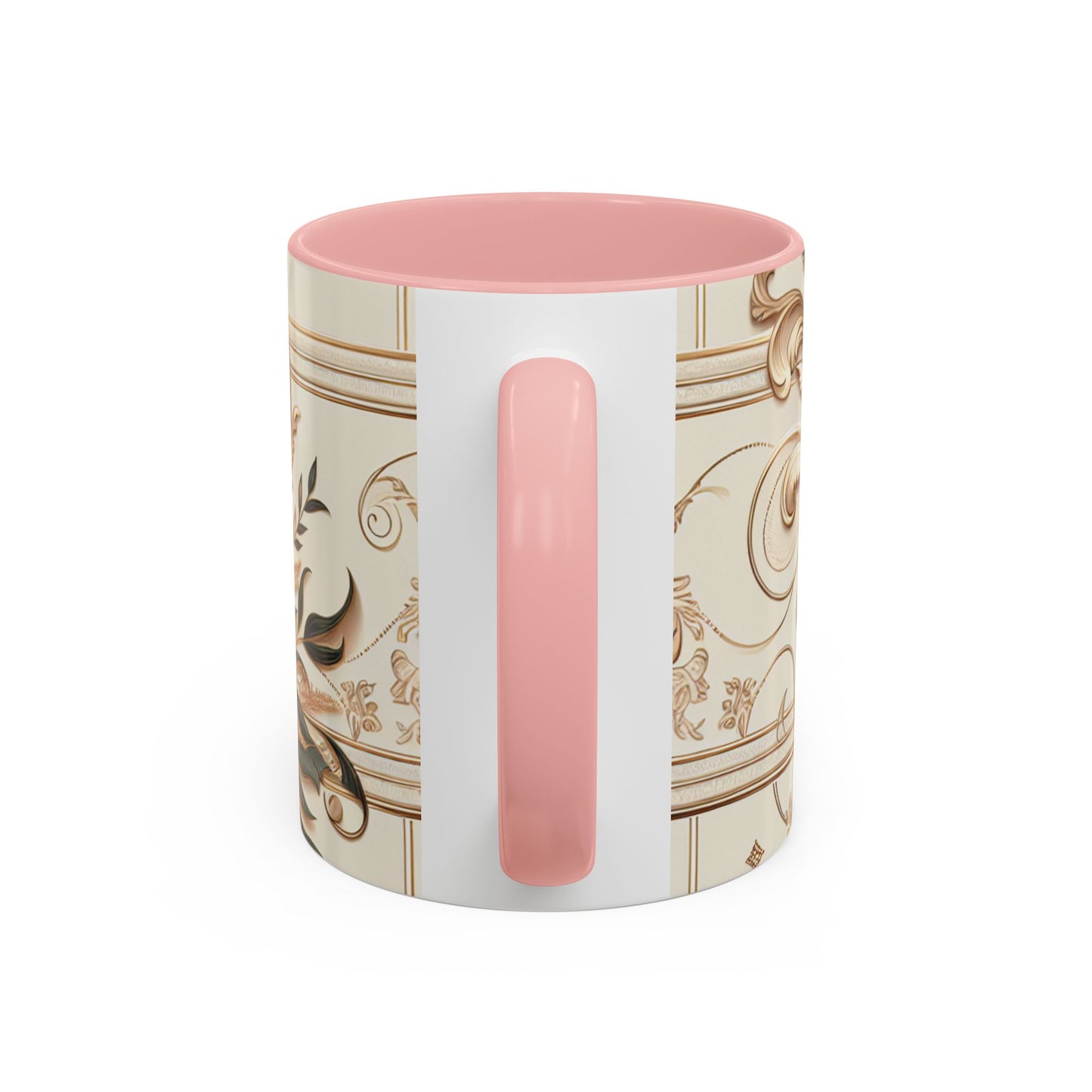 Elegant Floral Accent Coffee Mug - 11 & 15oz - Perfect for Home & Gifts