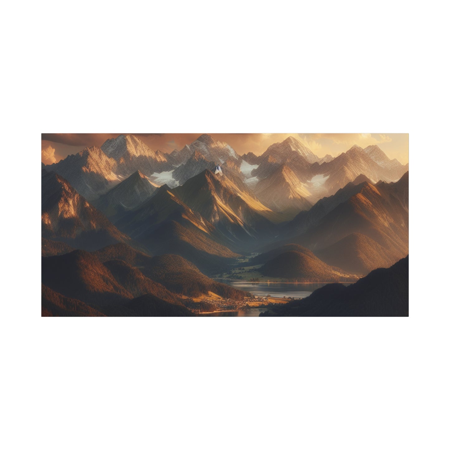 Serene Mountain Landscape Canvas Print - Stretched Artwork for Home Decor