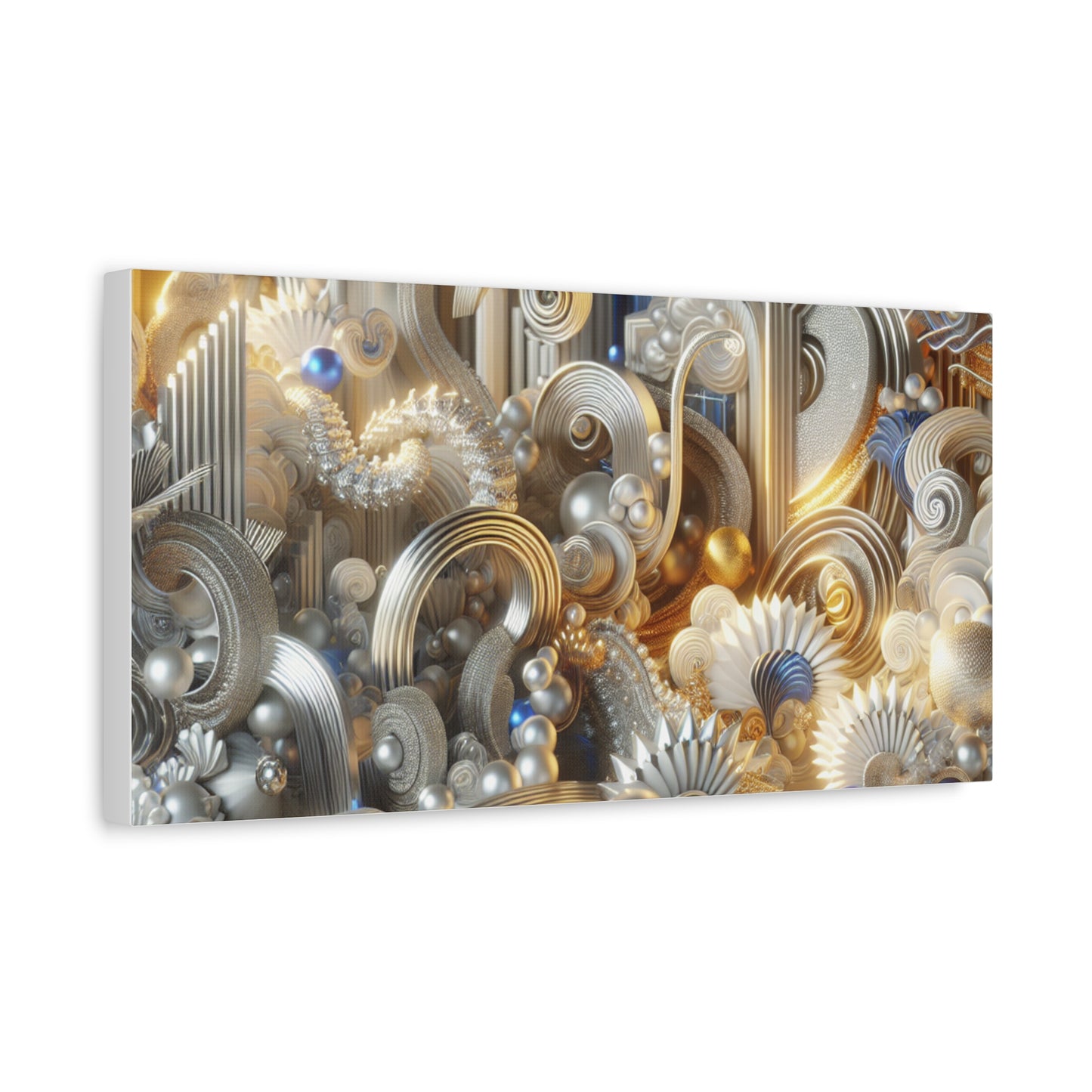 Gleaming Abstract Matte Canvas Art | Stretched Wall Decor