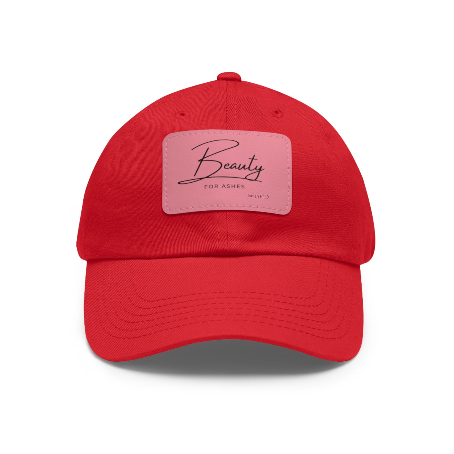 Stylish Dad Hat with Leather Patch - 'Beauty for Ashes'