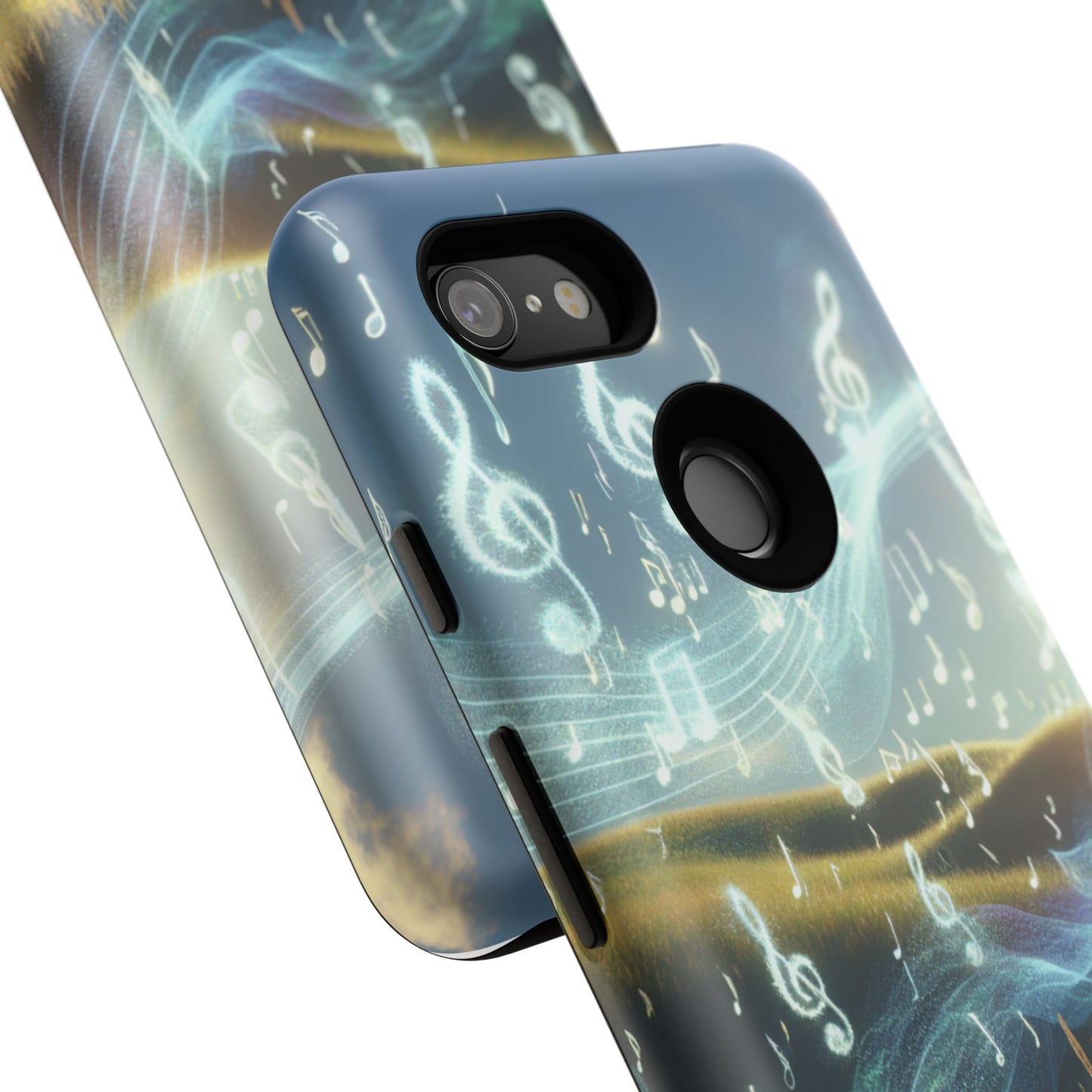 Musical Notes Phone Case - Nature-Inspired Tough Case for Music Lovers