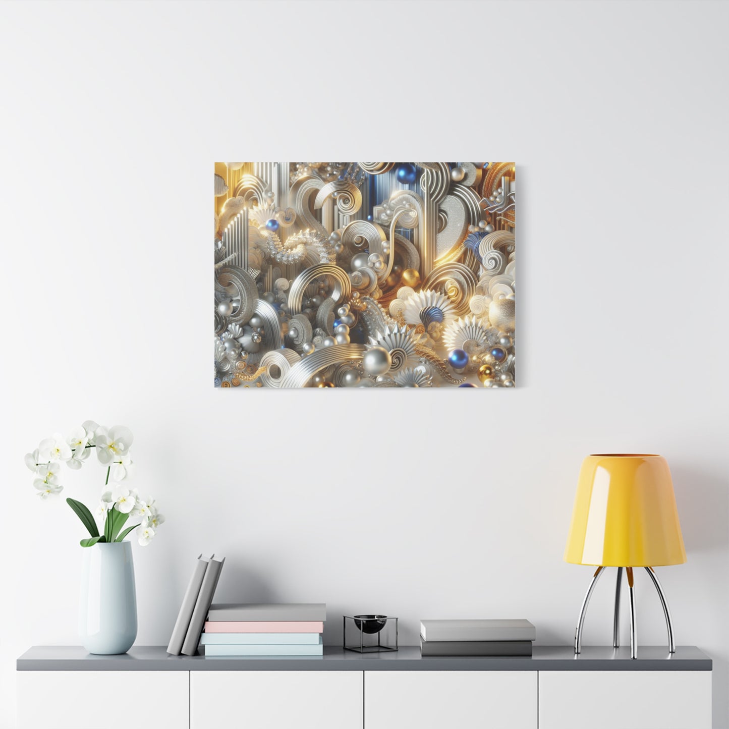 Gleaming Abstract Matte Canvas Art | Stretched Wall Decor