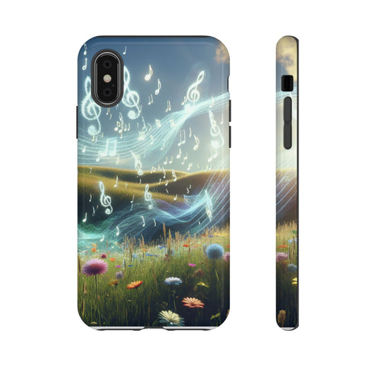 Musical Notes Phone Case - Nature-Inspired Tough Case for Music Lovers