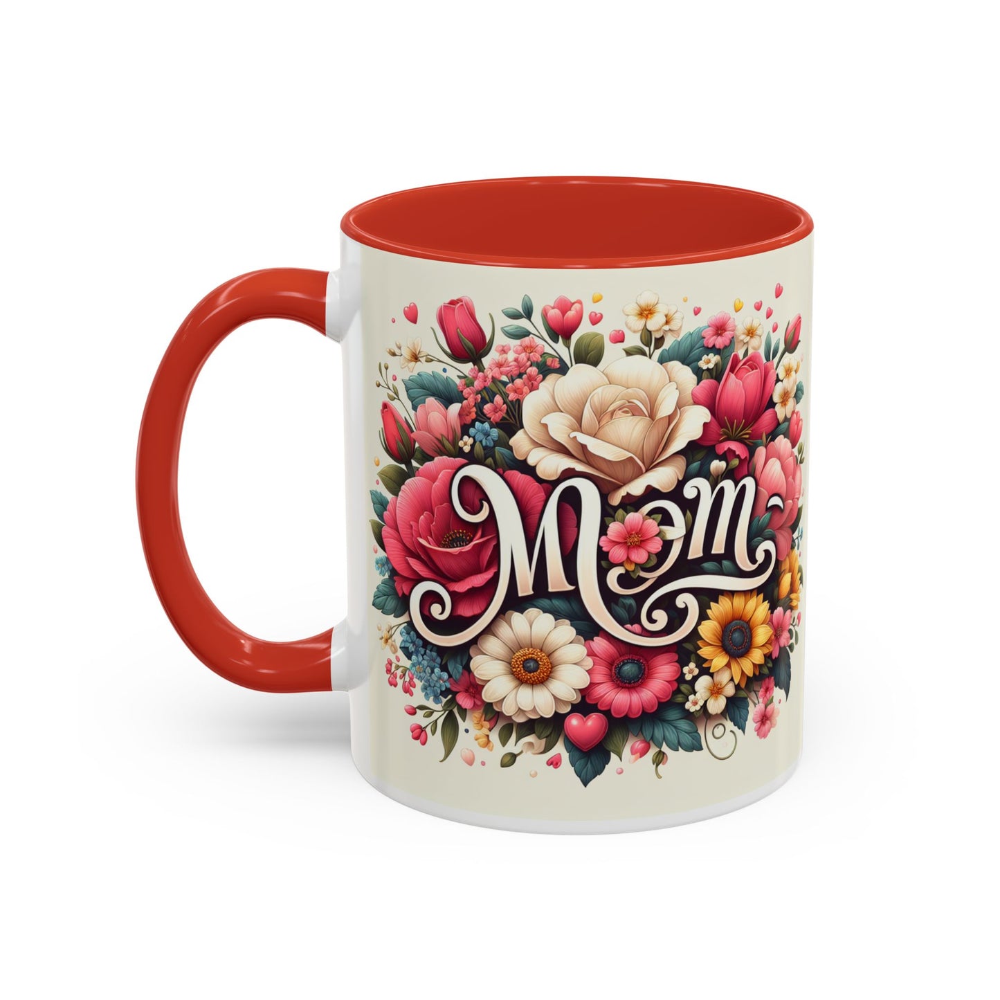 Floral Mom Coffee Mug - Colorful 11oz & 15oz Accent Mug for Mother's Day