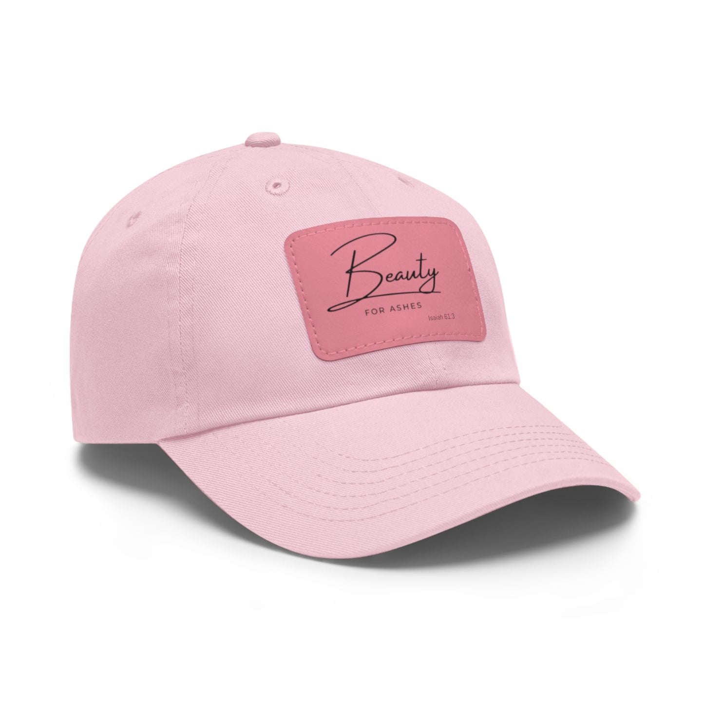 Stylish Dad Hat with Leather Patch - 'Beauty for Ashes'