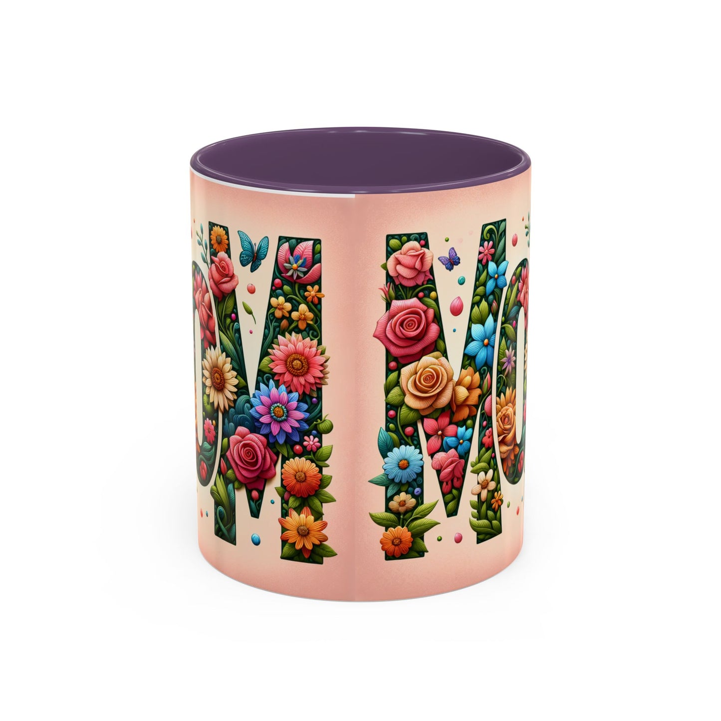 Floral Mom Coffee Mug - Vibrant Pink Accent Cup for Mother's Day & Everyday Use