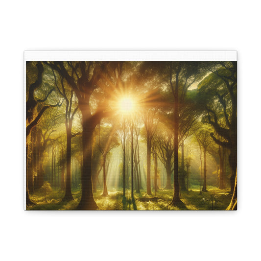Serene Forest Matte Canvas Art - 1.25" Stretched Wall Decor