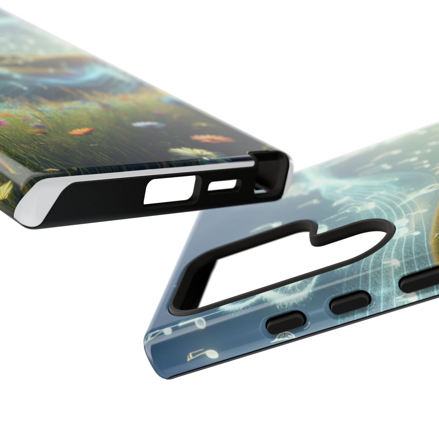 Musical Notes Phone Case - Nature-Inspired Tough Case for Music Lovers
