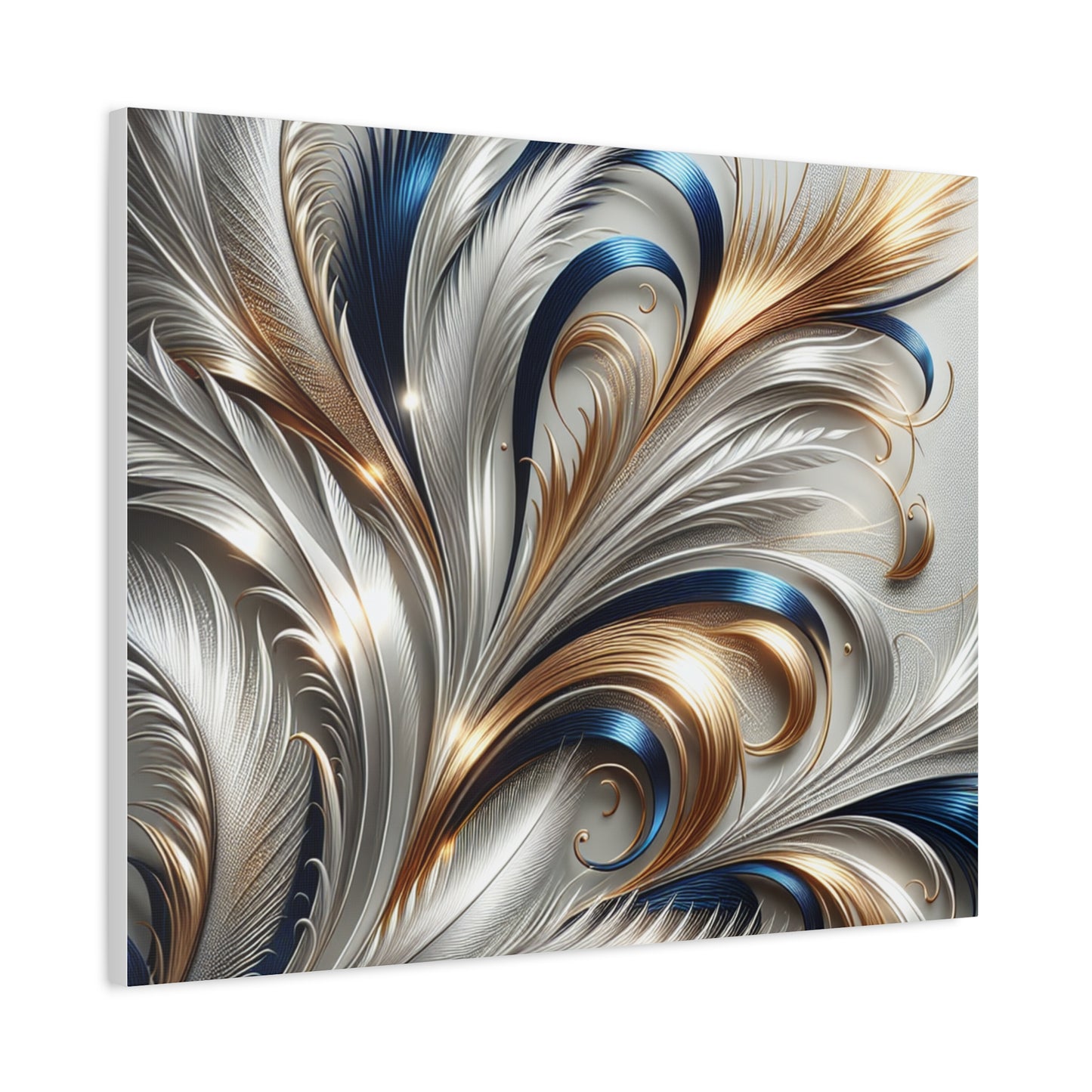 Elegant Abstract Matte Canvas Art - 1.25" Stretched Wall Decor