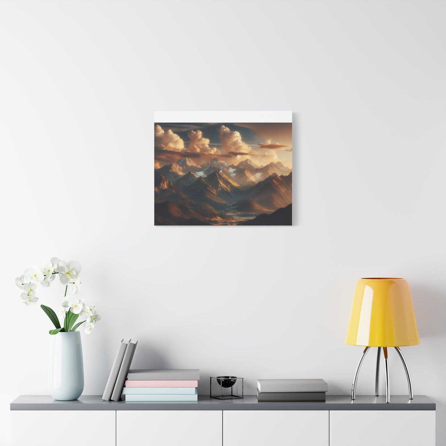 Mountain Landscape Stretched Canvas Print - Nature Wall Art Decor