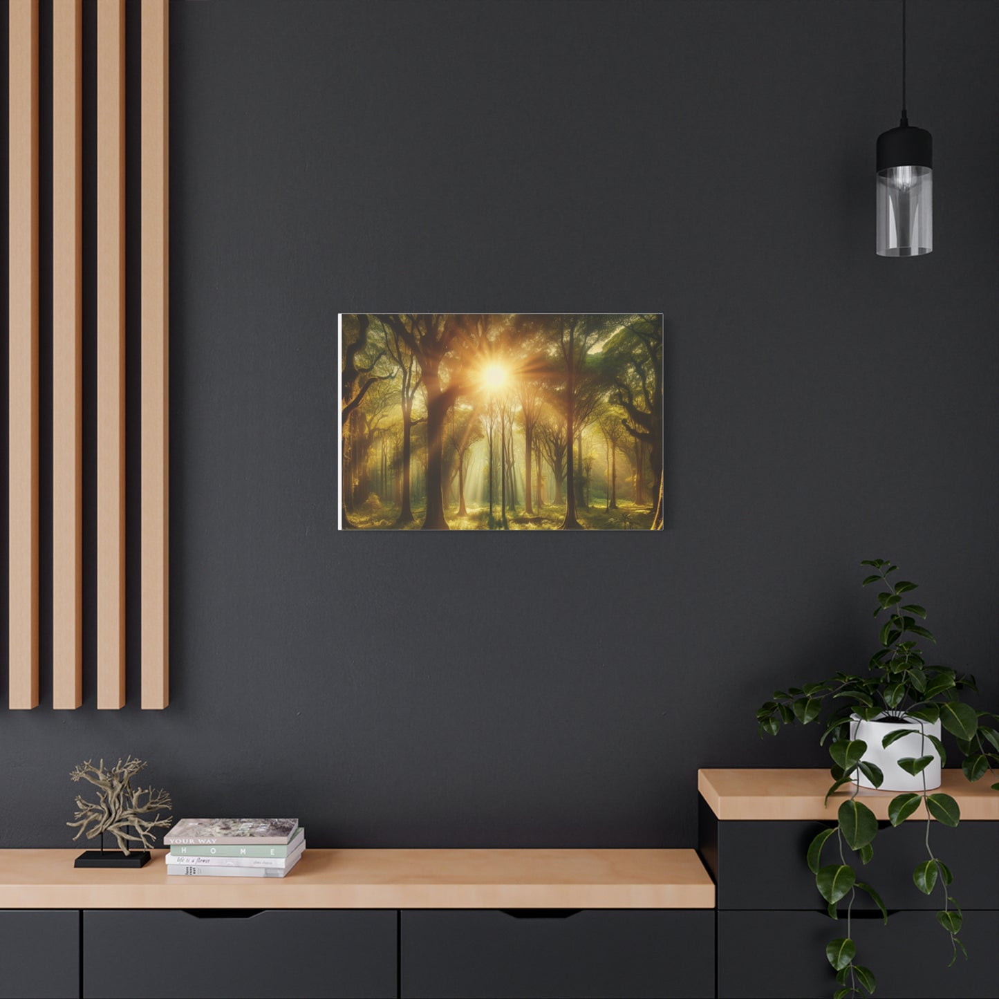 Serene Forest Matte Canvas Art - 1.25" Stretched Wall Decor
