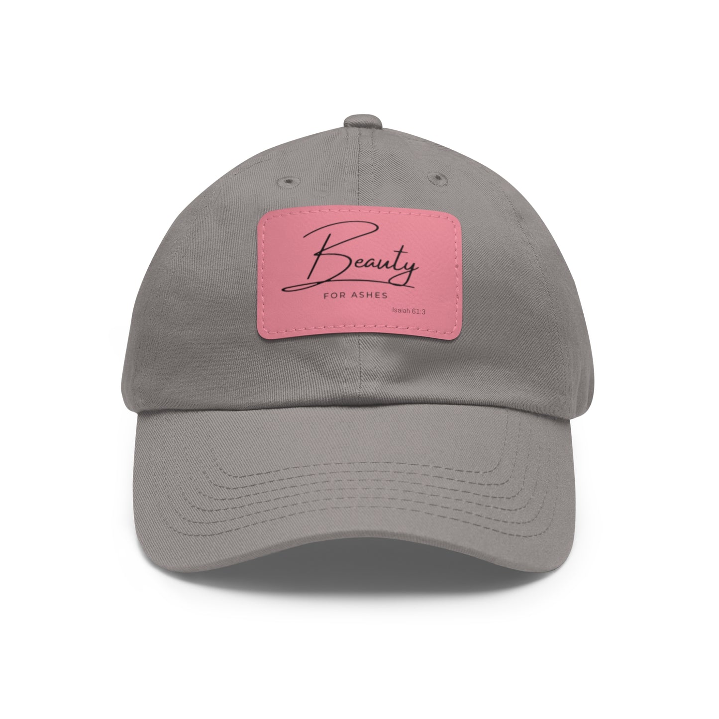 Stylish Dad Hat with Leather Patch - 'Beauty for Ashes'