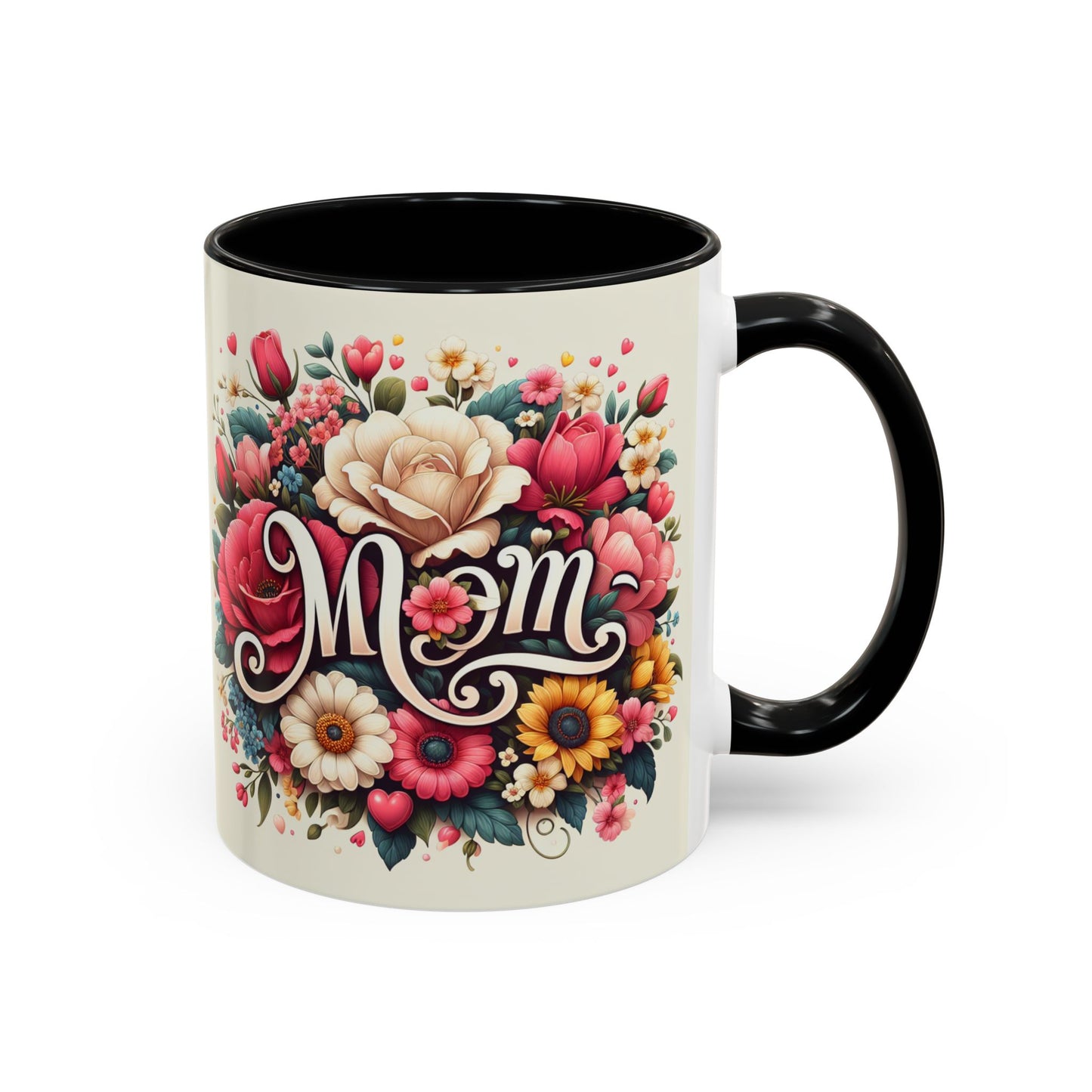 Floral Mom Coffee Mug - Colorful 11oz & 15oz Accent Mug for Mother's Day