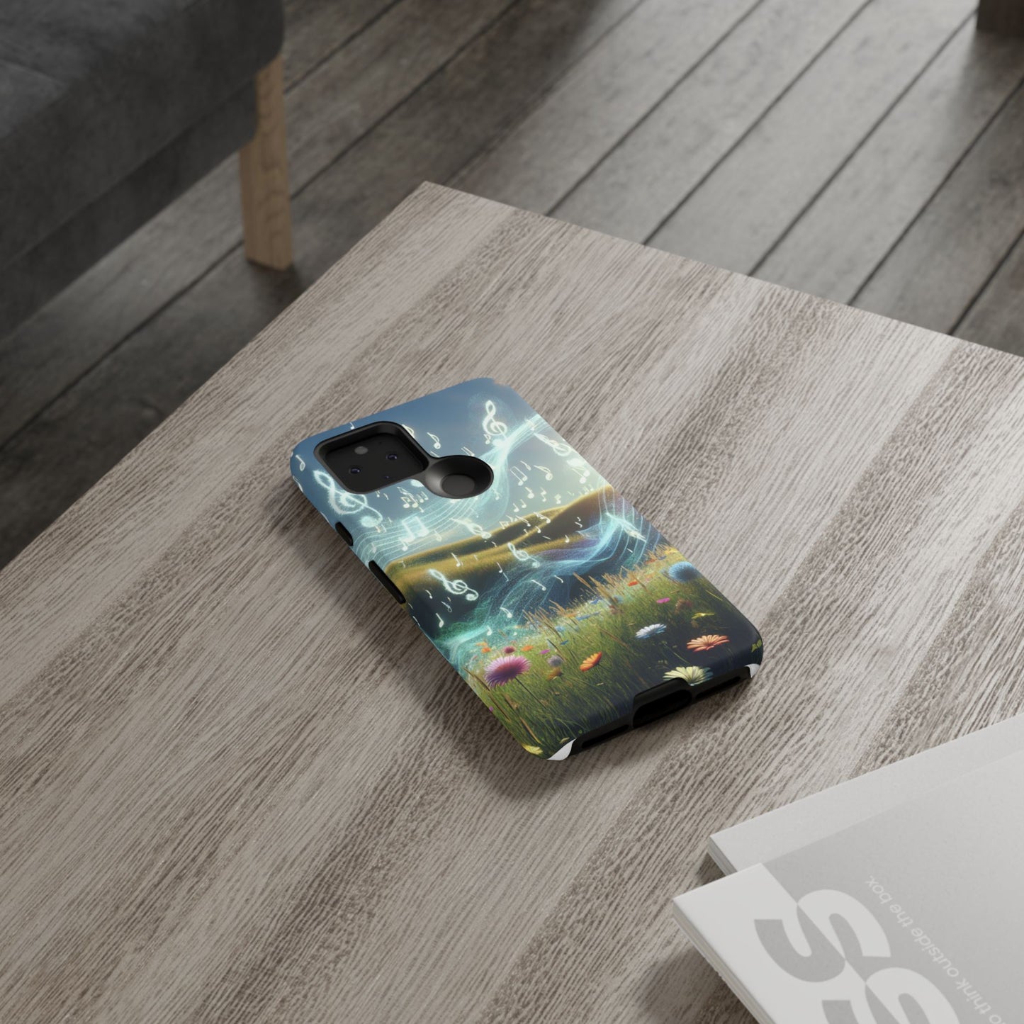 Musical Notes Phone Case - Nature-Inspired Tough Case for Music Lovers