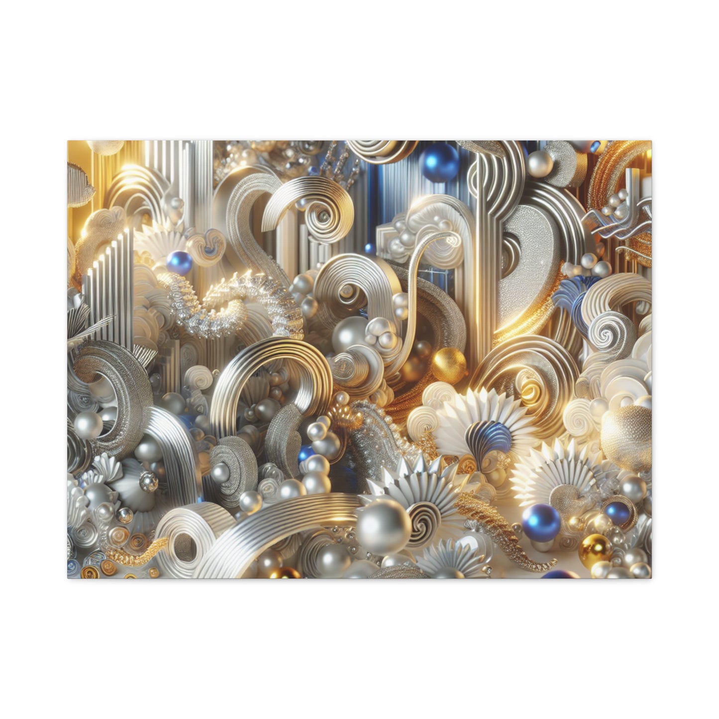 Gleaming Abstract Matte Canvas Art | Stretched Wall Decor