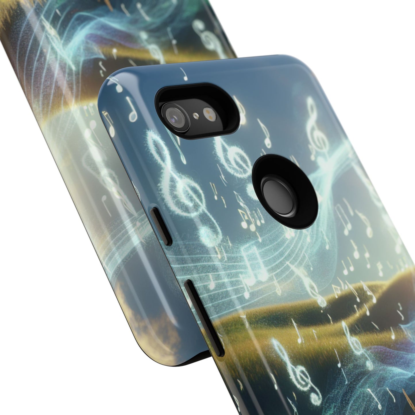 Musical Notes Phone Case - Nature-Inspired Tough Case for Music Lovers