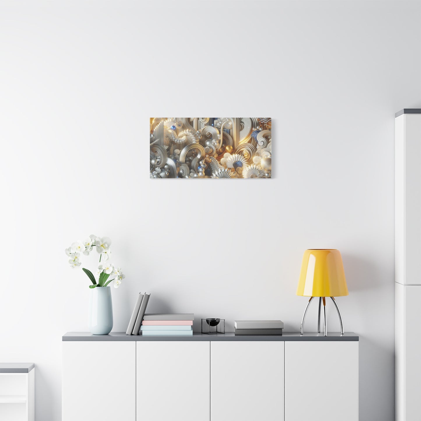 Gleaming Abstract Matte Canvas Art | Stretched Wall Decor