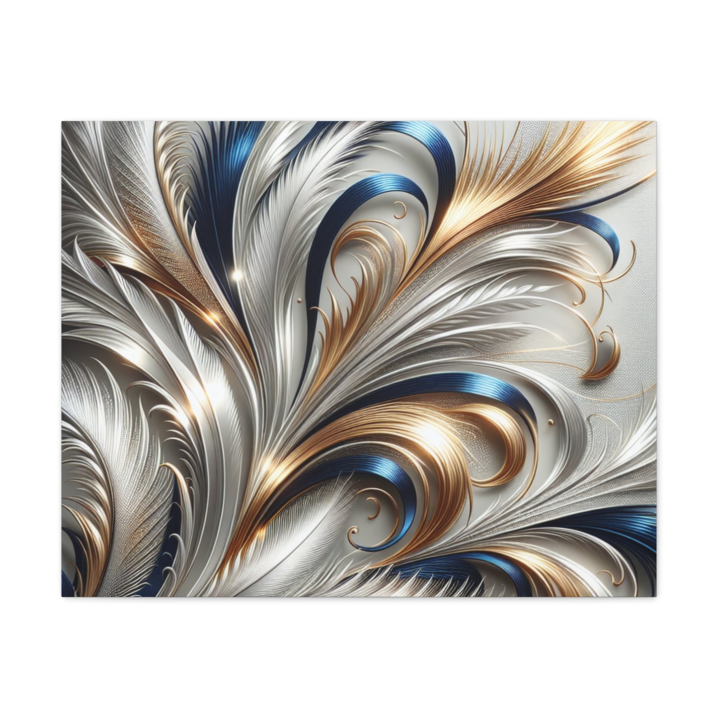 Elegant Abstract Matte Canvas Art - 1.25" Stretched Wall Decor