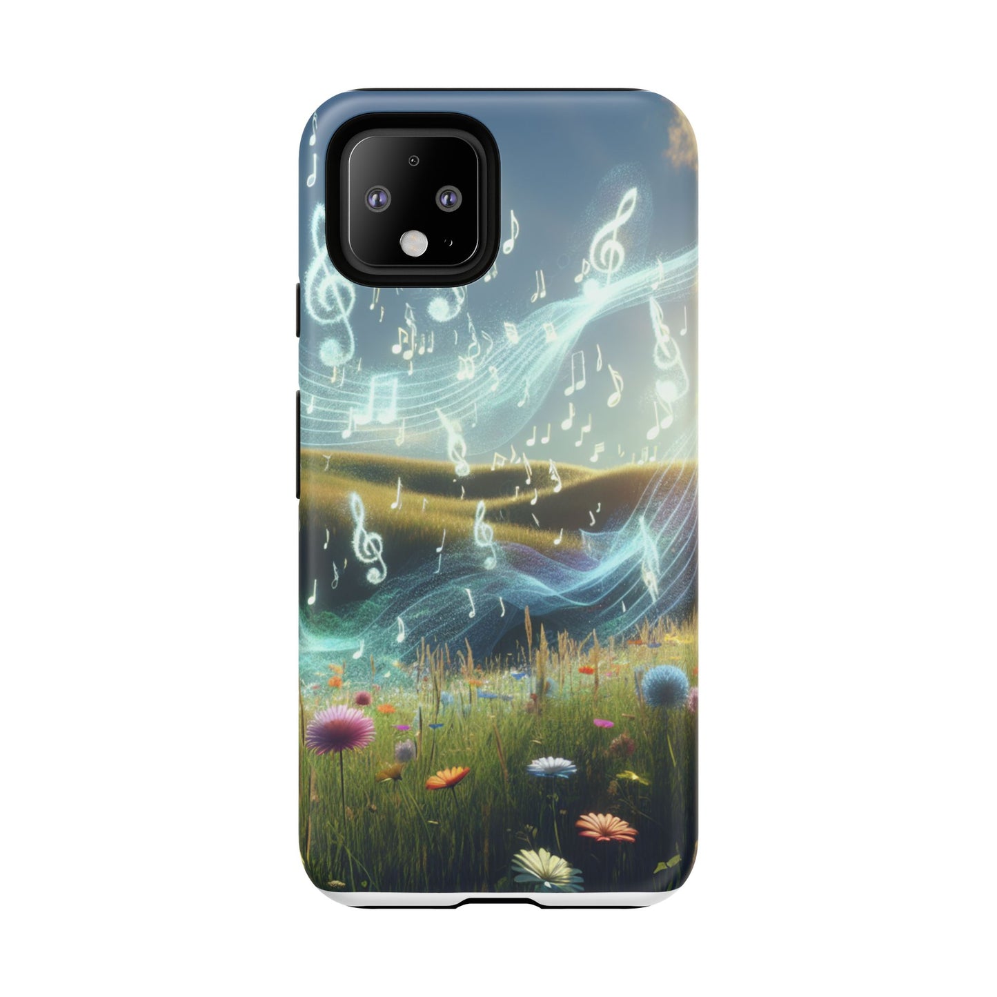 Musical Notes Phone Case - Nature-Inspired Tough Case for Music Lovers
