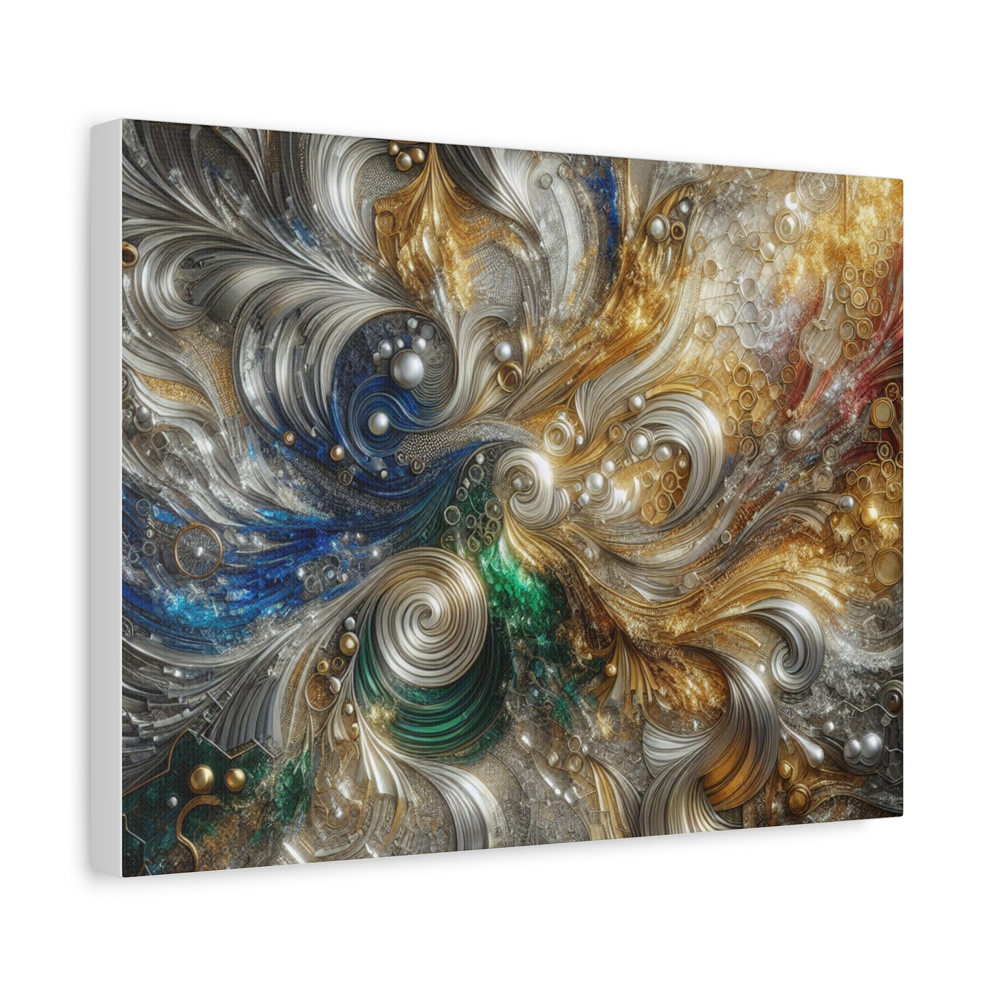 Elegant Abstract Stretched Canvas Art - Matte Finish
