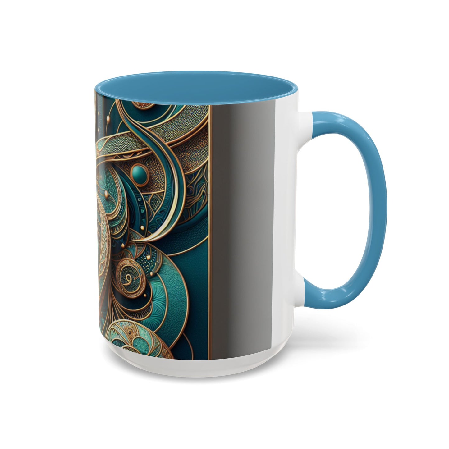 Elegant Swirl Accent Coffee Mug - Artistic Design for Coffee Lovers