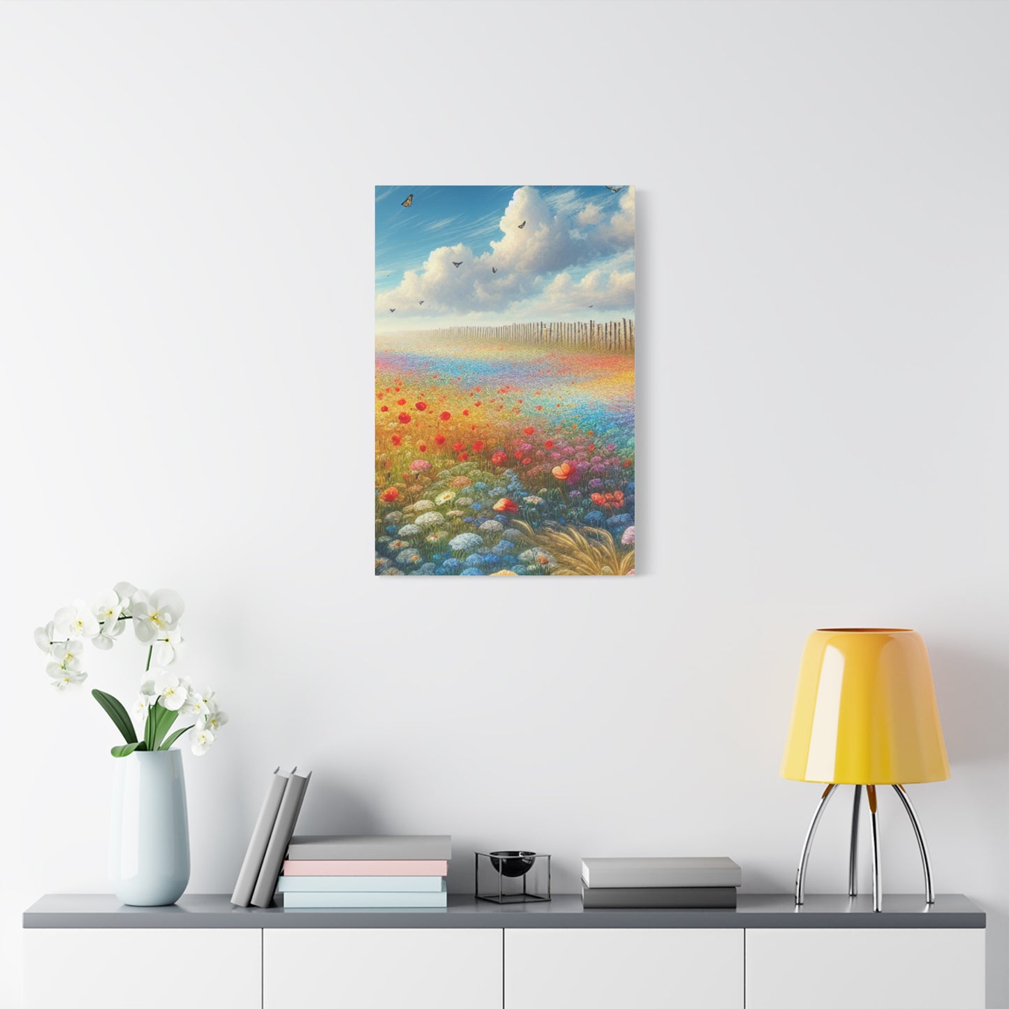 Vibrant Flower Field Canvas Wall Art