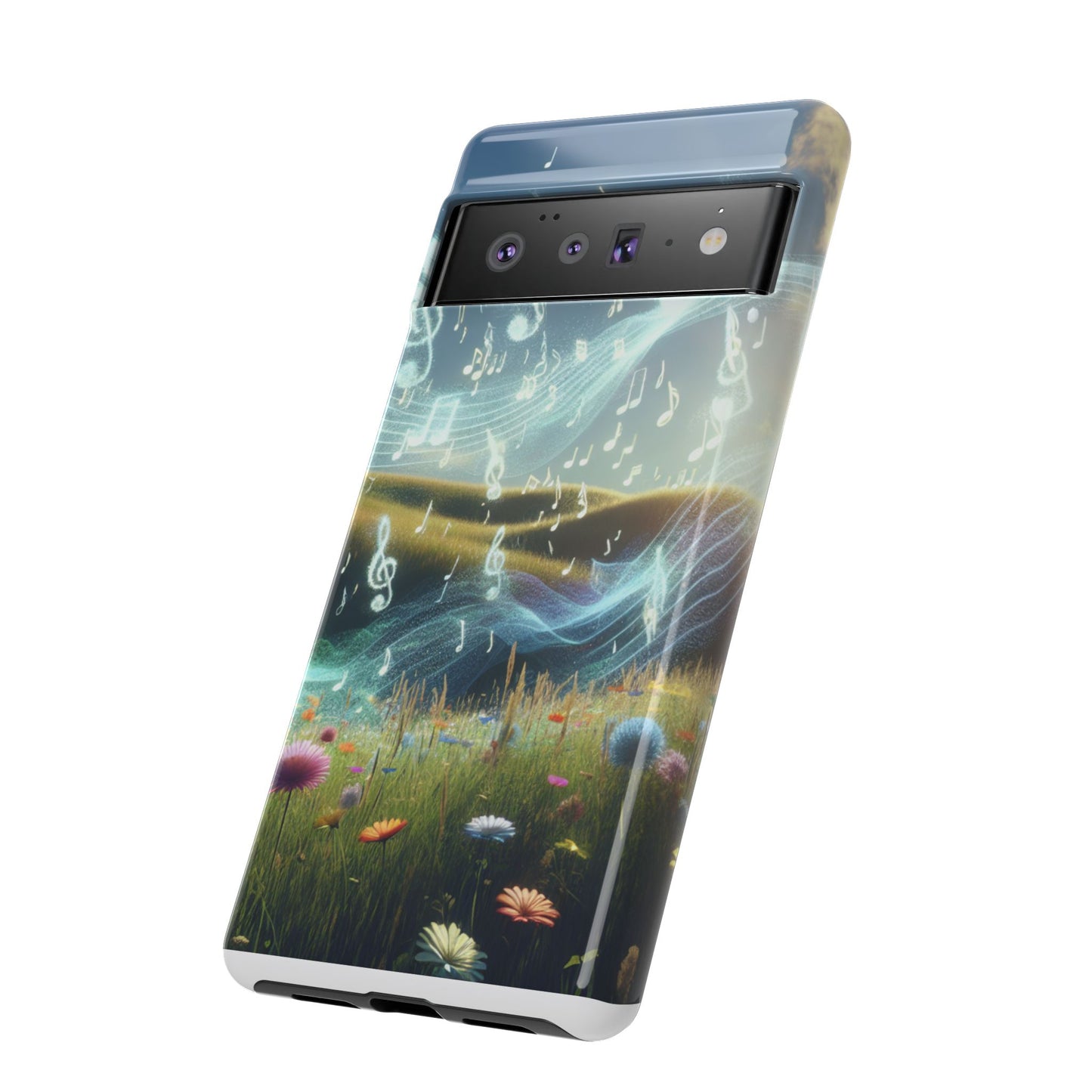 Musical Notes Phone Case - Nature-Inspired Tough Case for Music Lovers