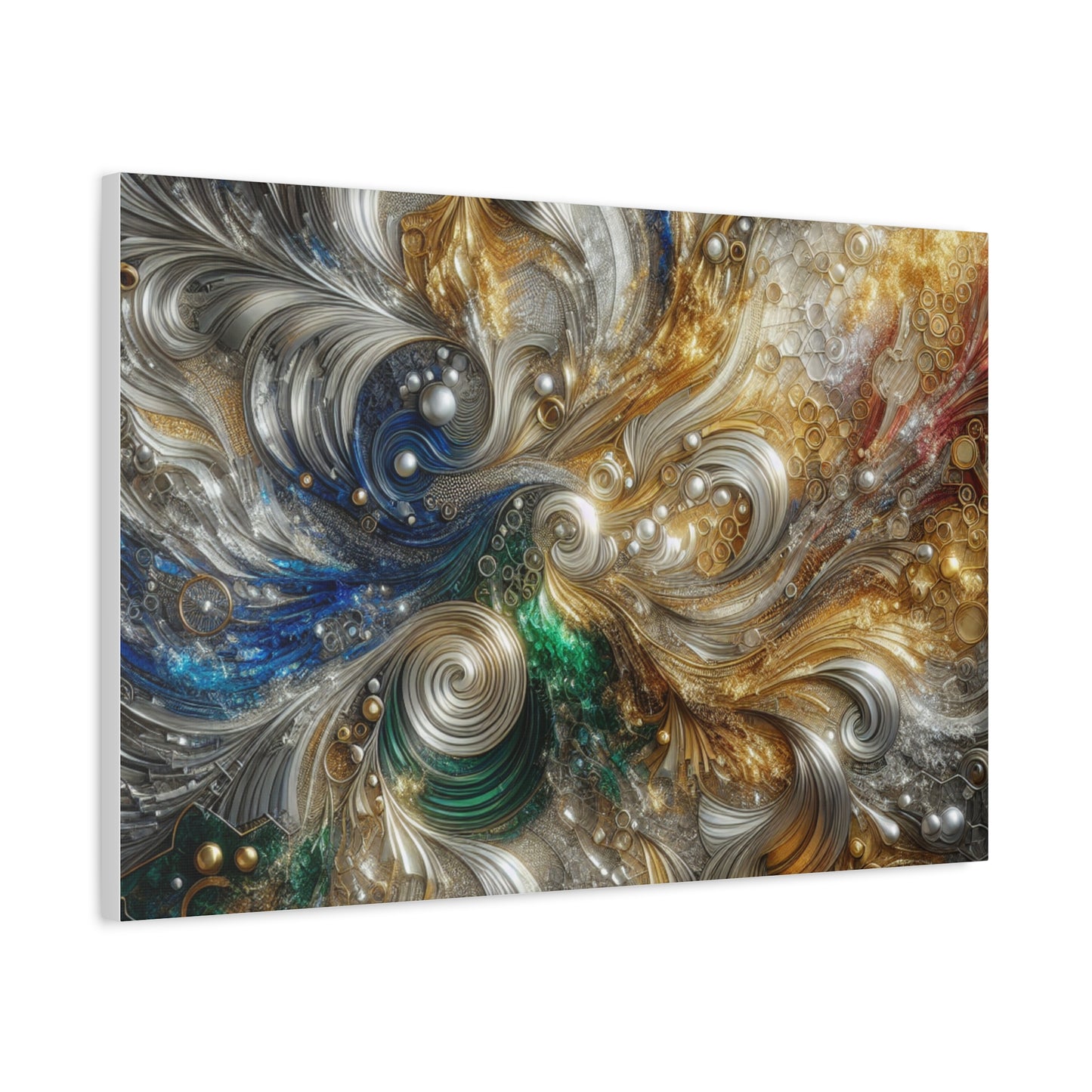 Elegant Abstract Stretched Canvas Art - Matte Finish