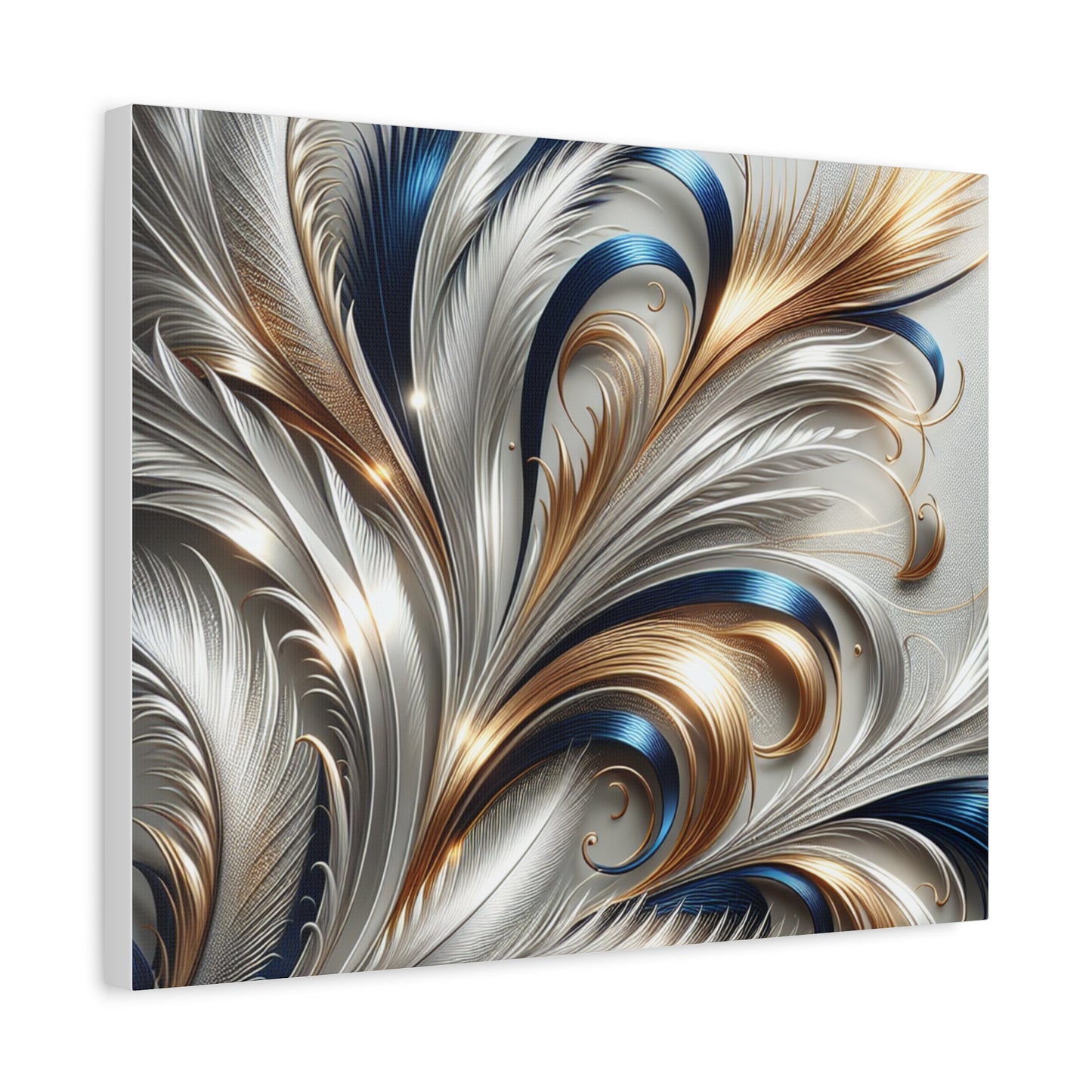 Elegant Abstract Matte Canvas Art - 1.25" Stretched Wall Decor
