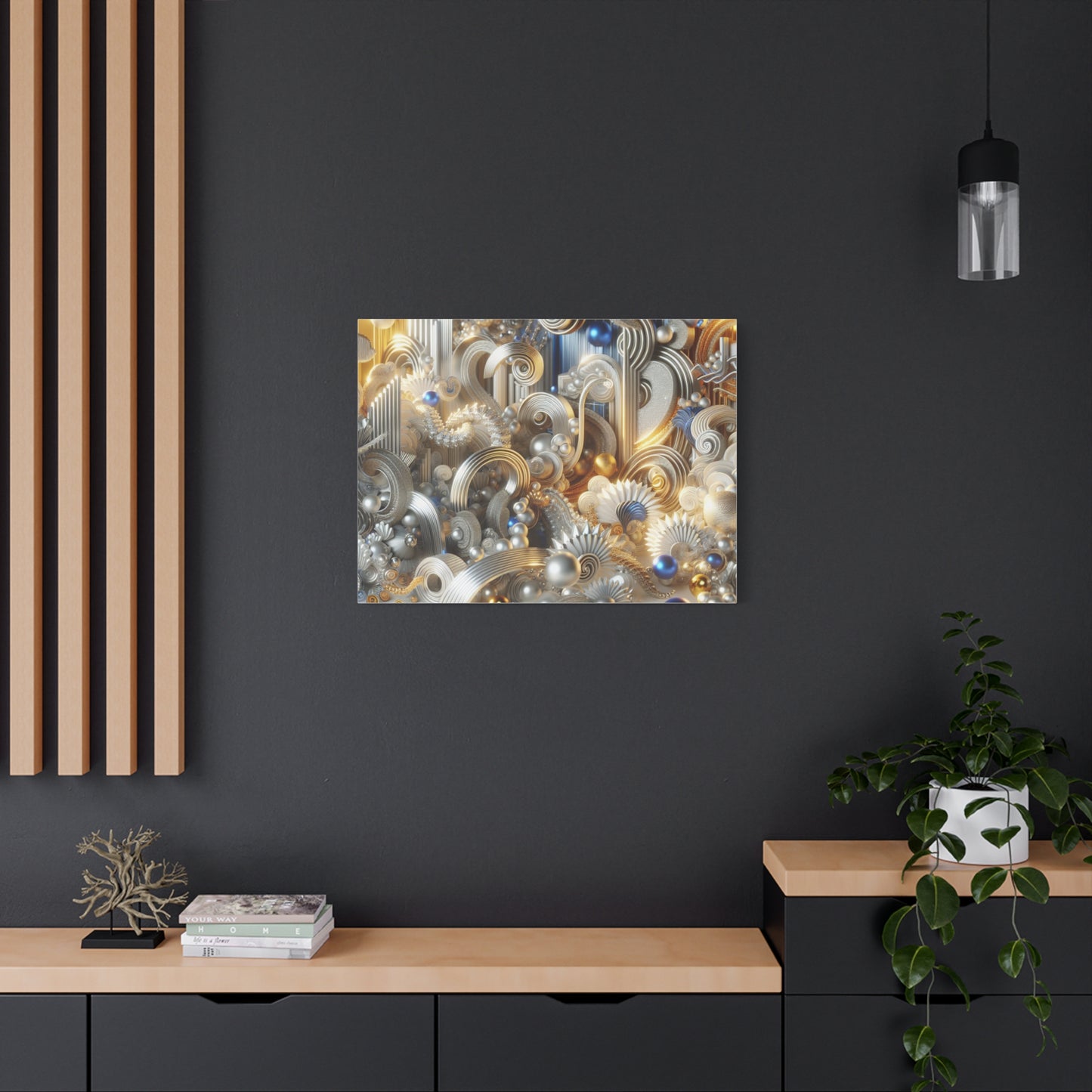 Gleaming Abstract Matte Canvas Art | Stretched Wall Decor