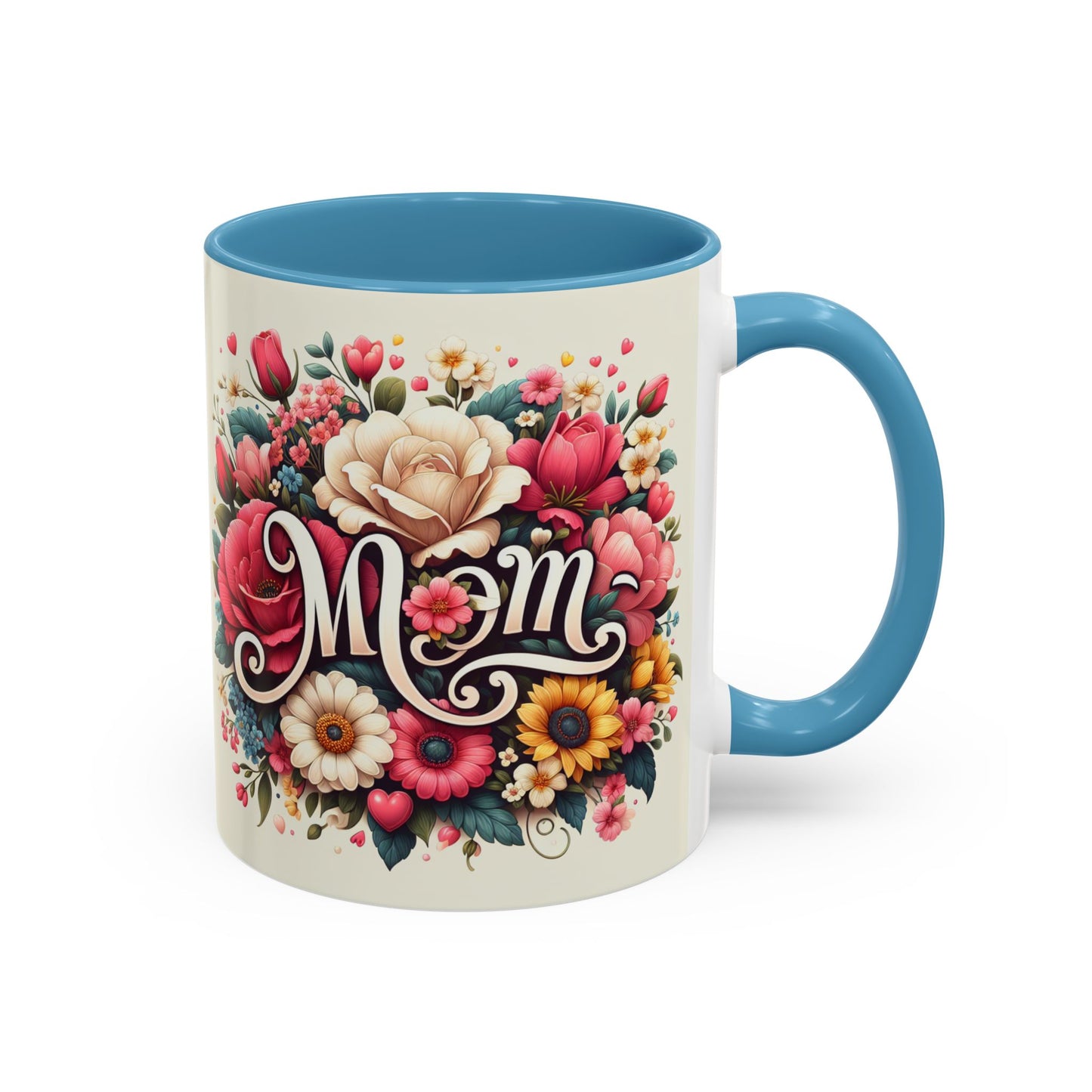 Floral Mom Coffee Mug - Colorful 11oz & 15oz Accent Mug for Mother's Day