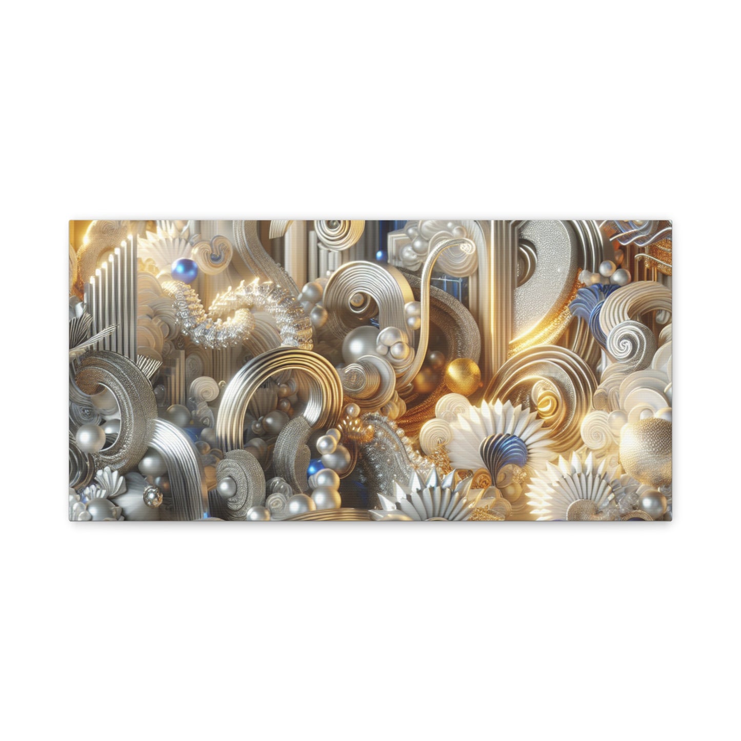 Gleaming Abstract Matte Canvas Art | Stretched Wall Decor