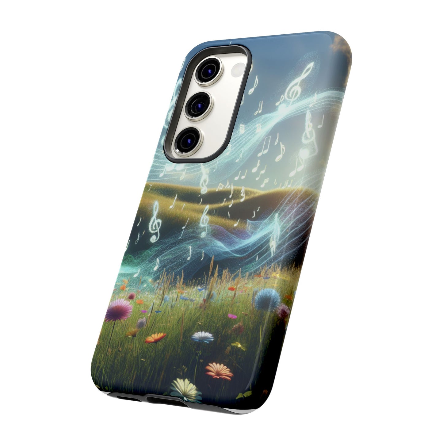 Musical Notes Phone Case - Nature-Inspired Tough Case for Music Lovers