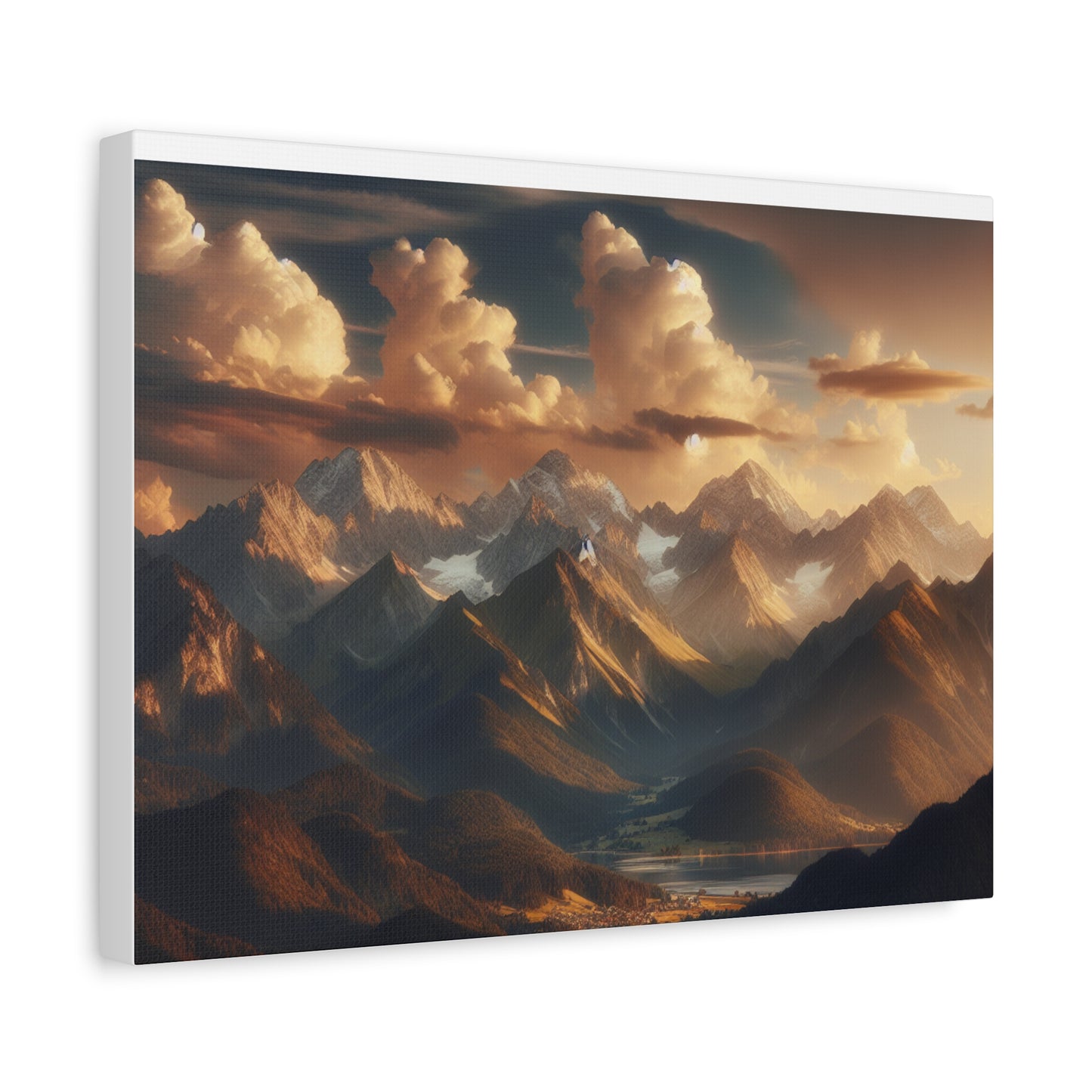Mountain Landscape Stretched Canvas Print - Nature Wall Art Decor