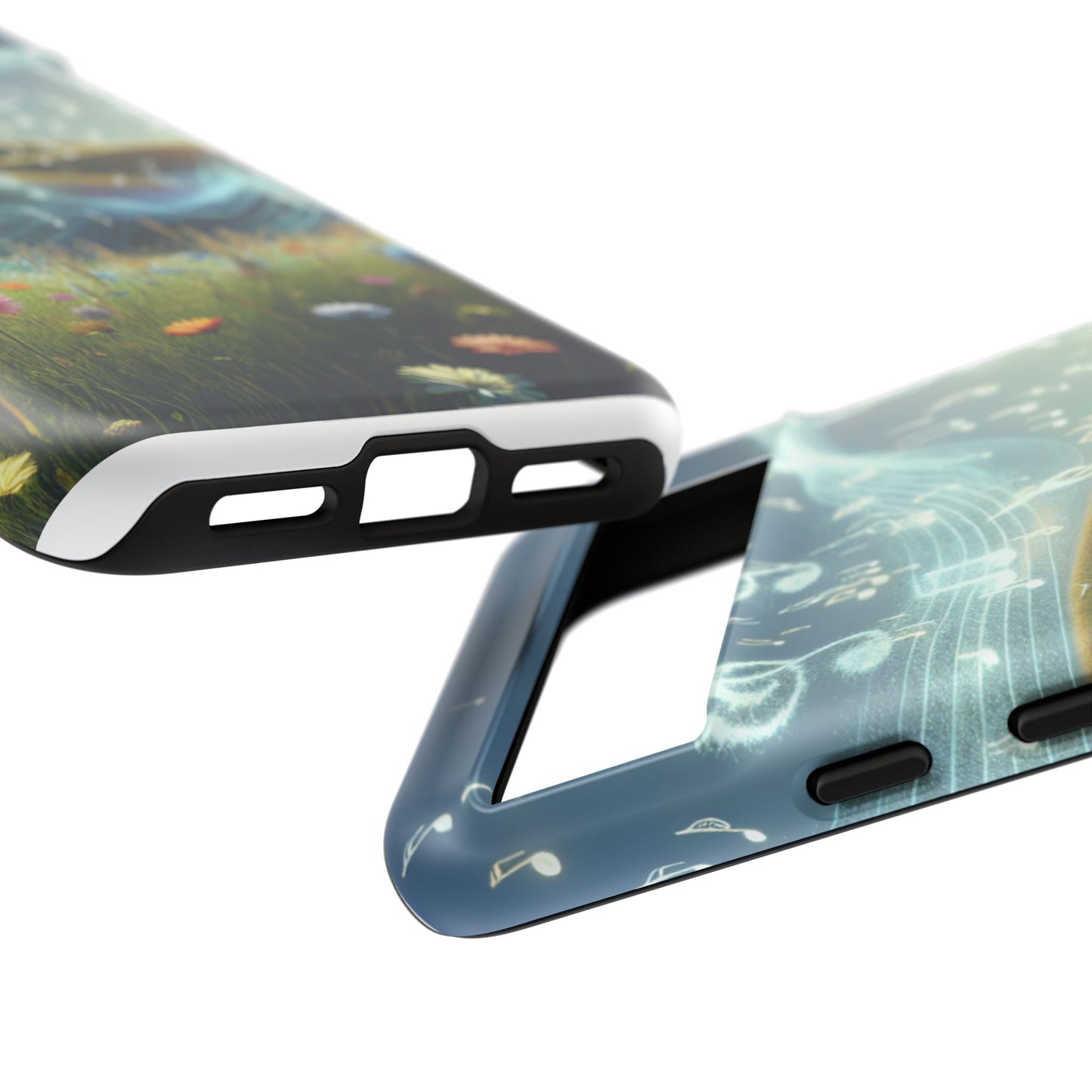 Musical Notes Phone Case - Nature-Inspired Tough Case for Music Lovers