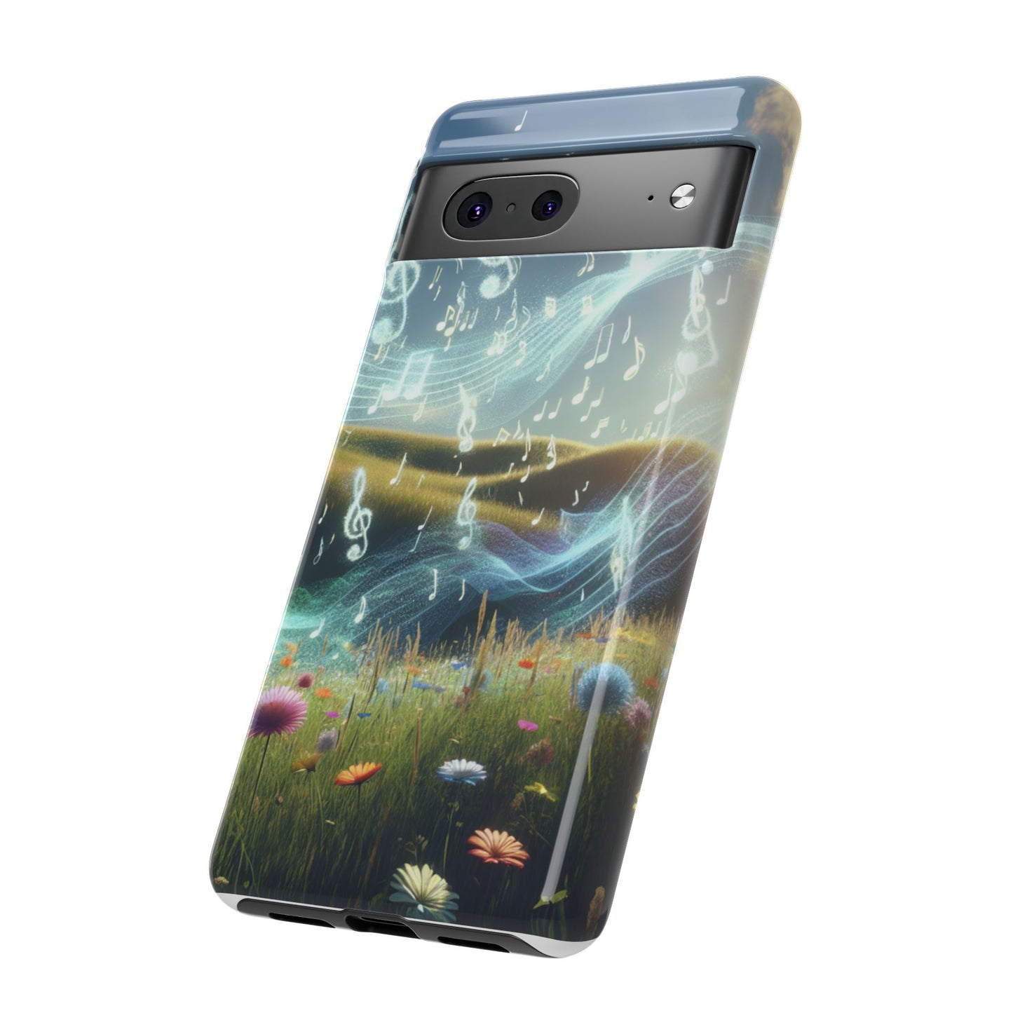 Musical Notes Phone Case - Nature-Inspired Tough Case for Music Lovers