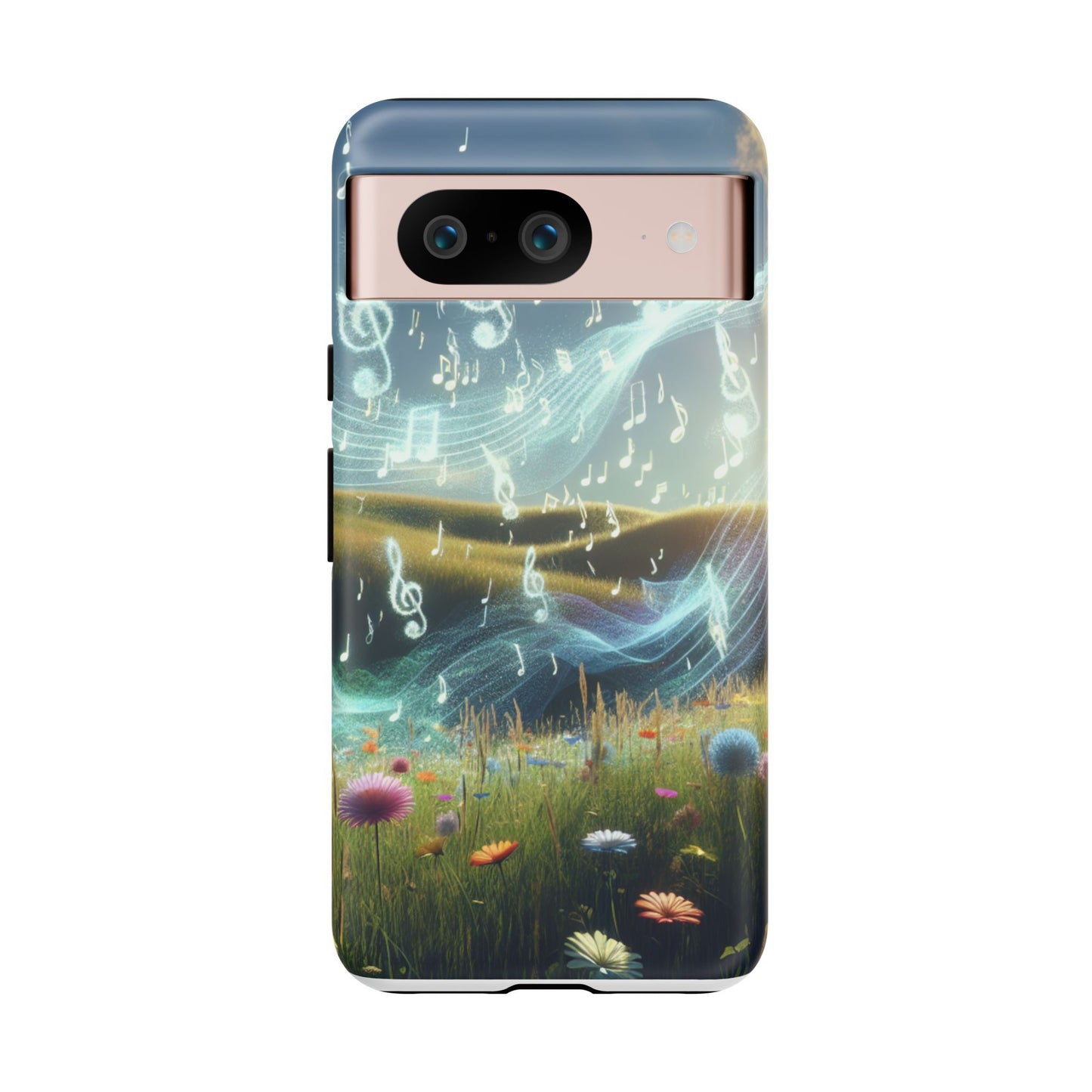 Musical Notes Phone Case - Nature-Inspired Tough Case for Music Lovers