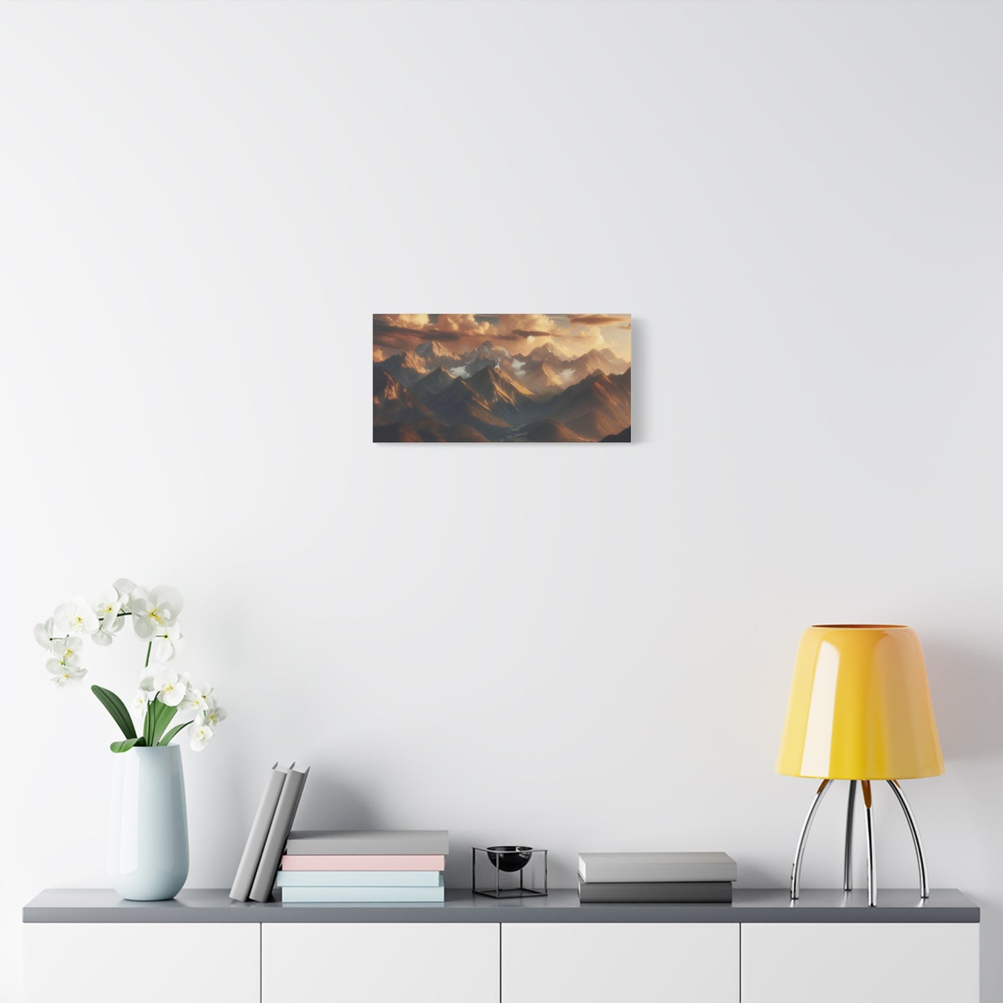 Mountain Landscape Stretched Canvas Print - Nature Wall Art Decor