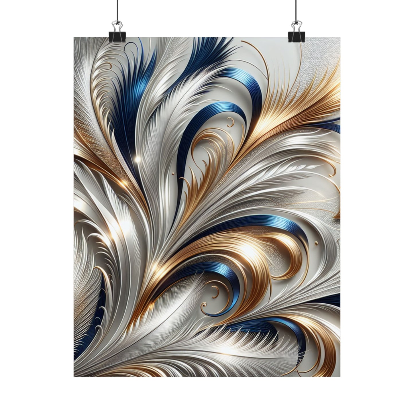Elegant Abstract Matte Vertical Poster – Decorative Wall Art for Home & Office