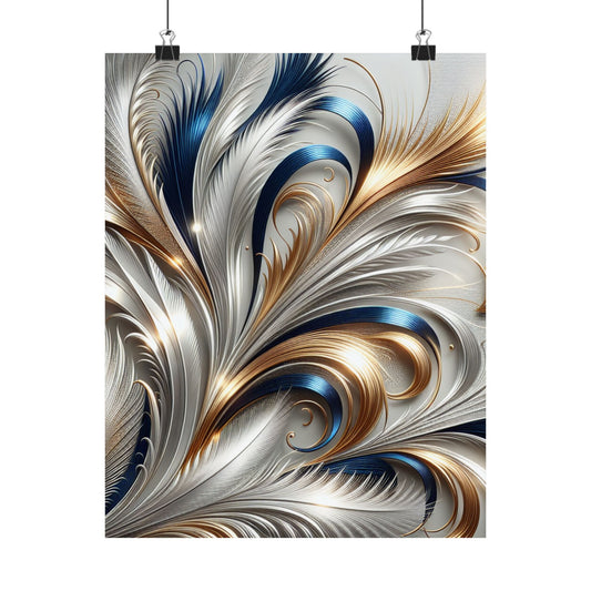 Elegant Abstract Matte Vertical Poster – Decorative Wall Art for Home & Office