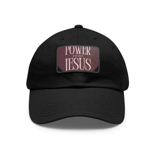 Copy of Faith-Inspired Dad Hat with Leather Patch | Stylish Black Cap for Everyday Wear