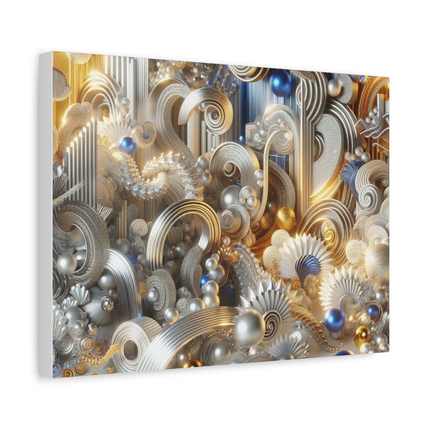 Gleaming Abstract Matte Canvas Art | Stretched Wall Decor