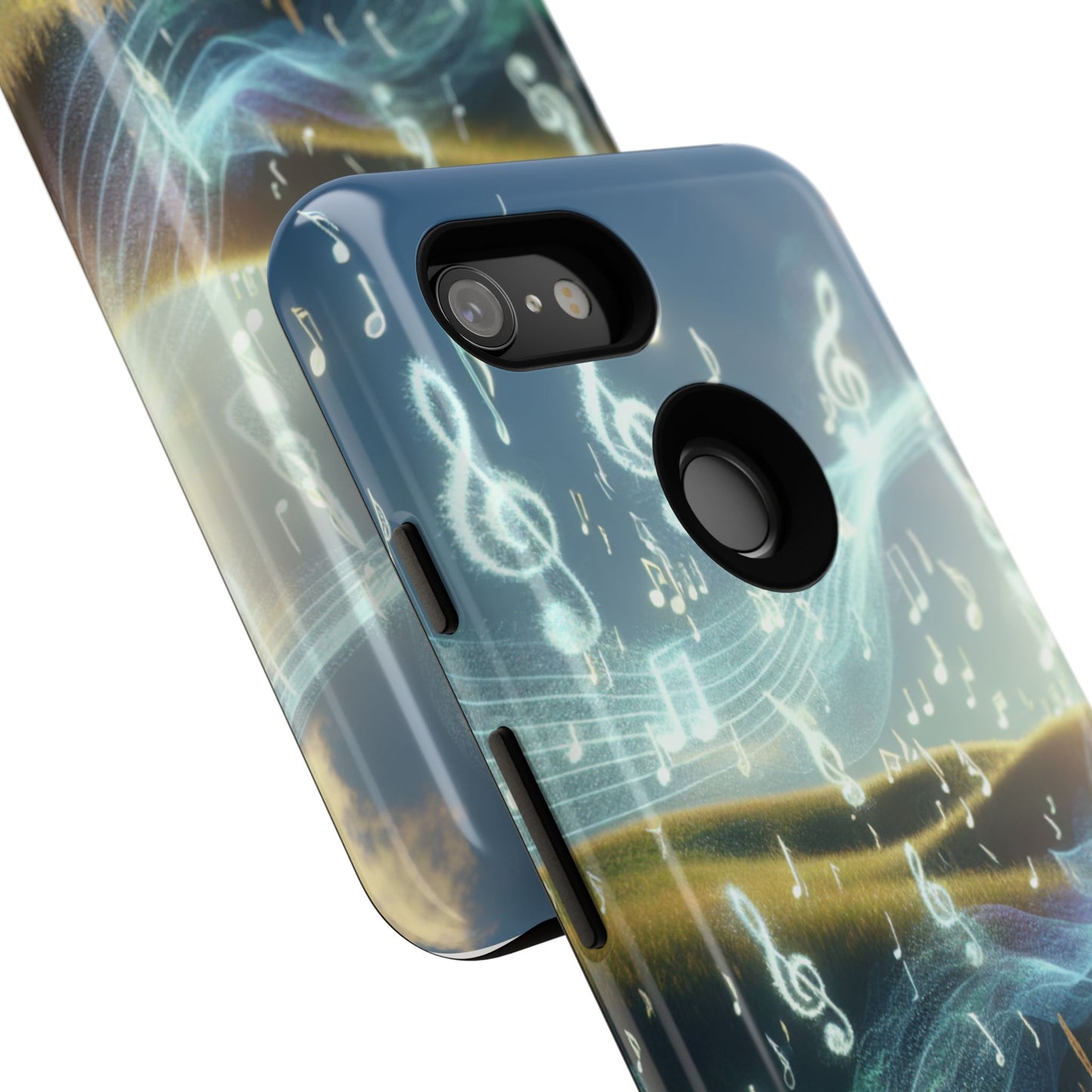 Musical Notes Phone Case - Nature-Inspired Tough Case for Music Lovers